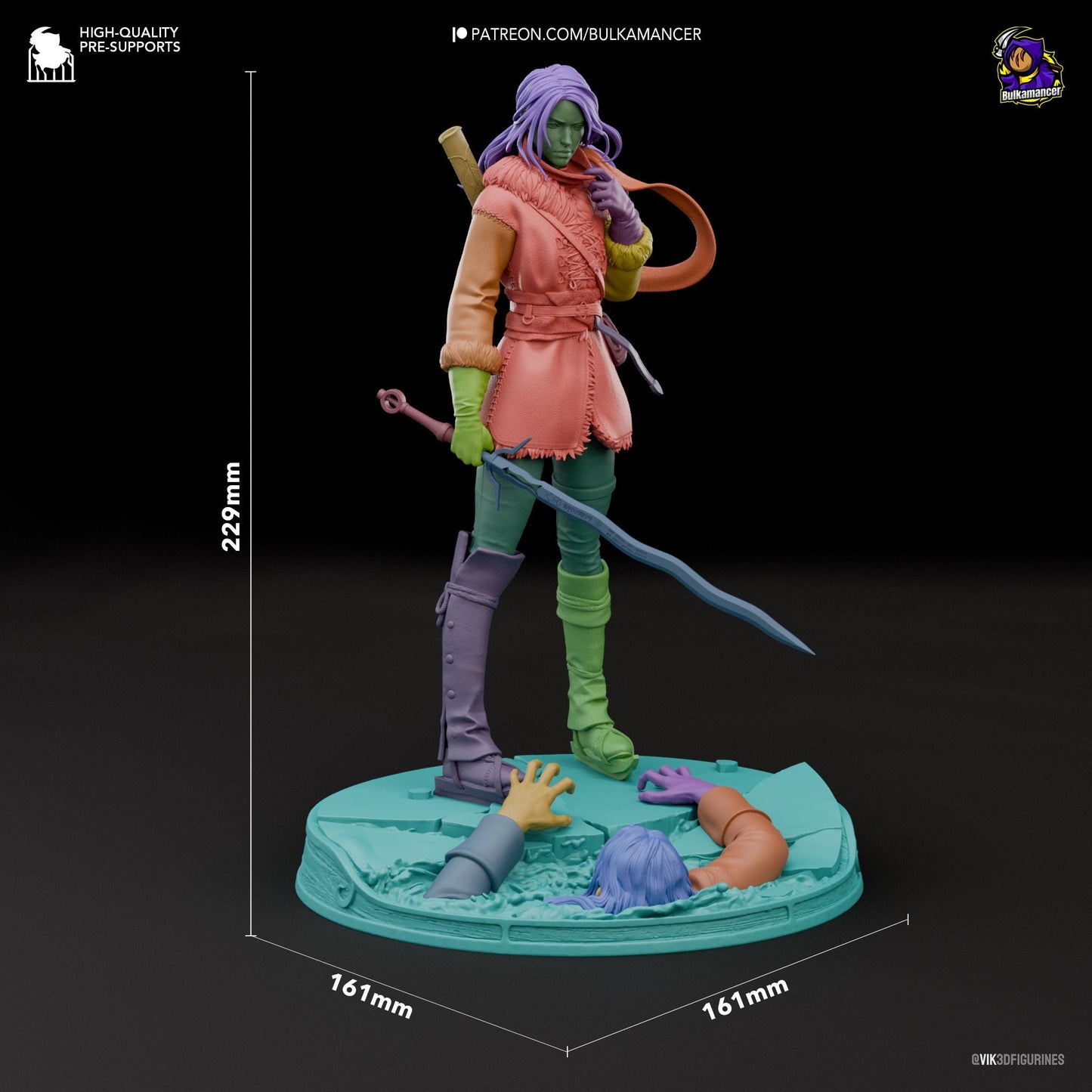 Witcher Ciri Garage Kit | Fanmade Model by Bulkamancer & h3ll Creator| The Lady of The Lake | 3D Printed