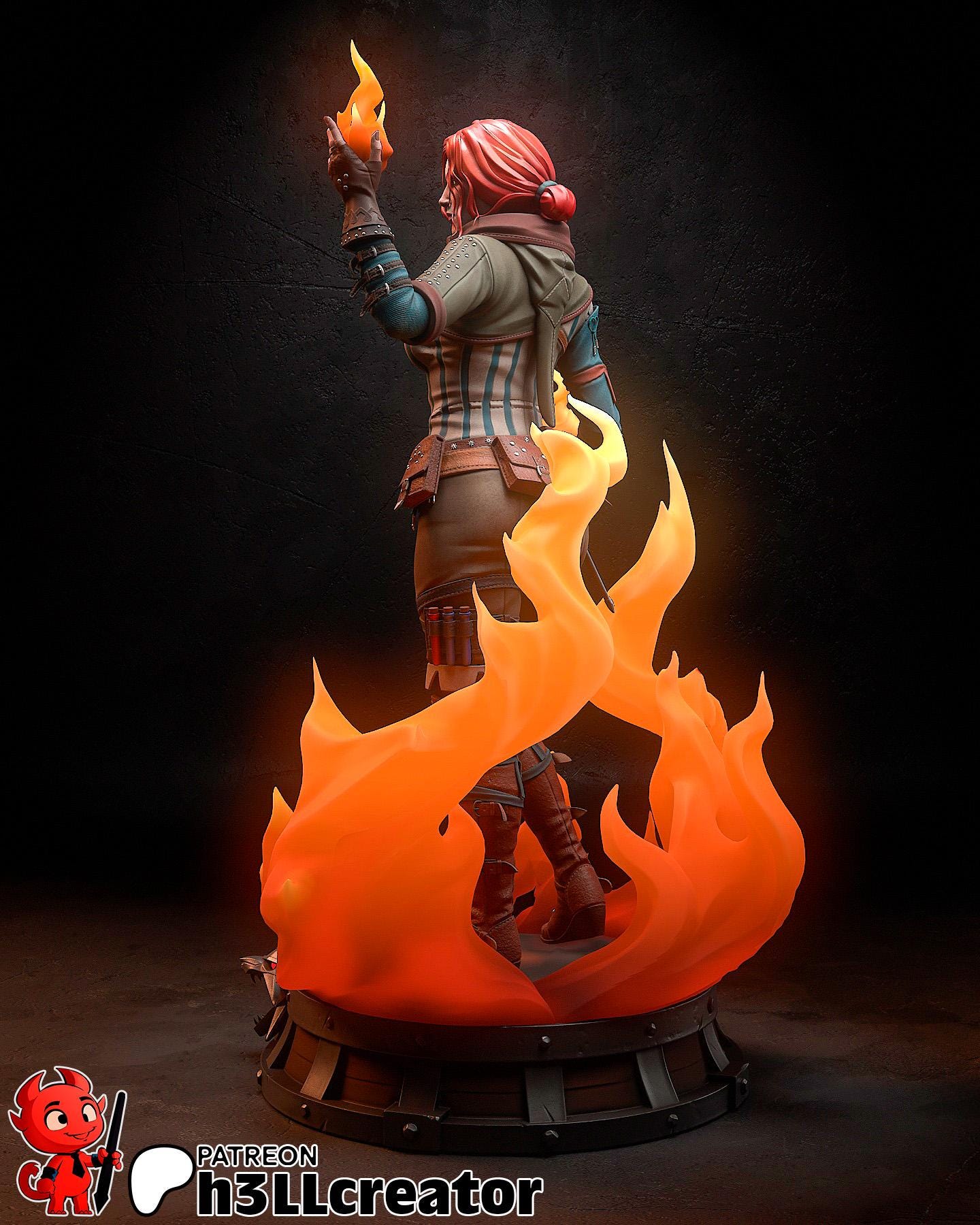 Witcher 2 Triss Garage Kit | Fanmade Model | The Red Sorceress | 3D Printed
