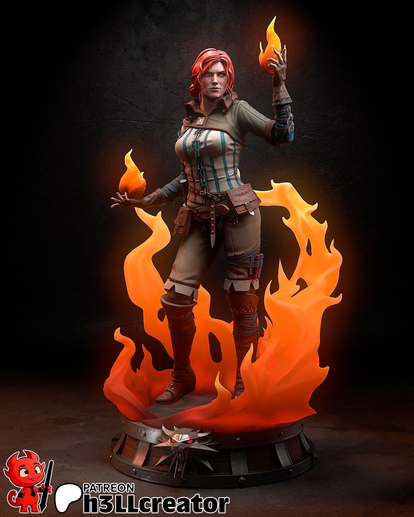 Witcher 2 Triss Garage Kit | Fanmade Model | The Red Sorceress | 3D Printed