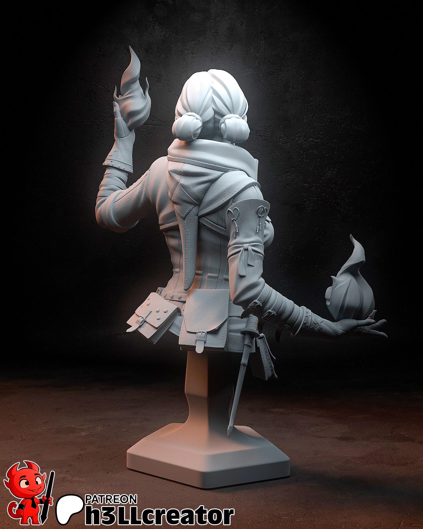 Witcher 2 Triss Garage Kit | Fanmade Model | The Red Sorceress | 3D Printed