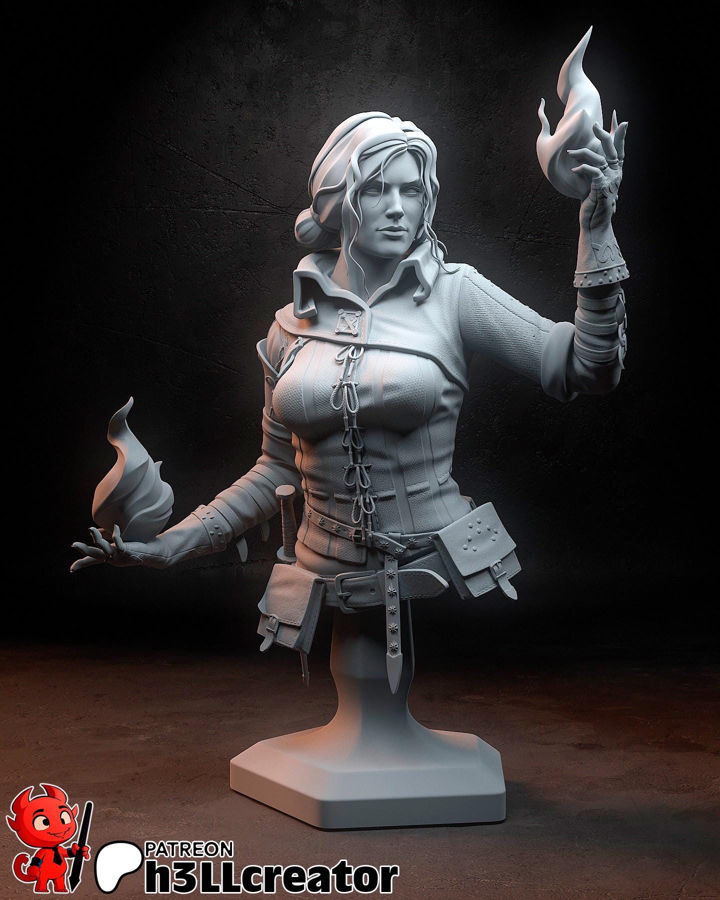 Witcher 2 Triss Garage Kit | Fanmade Model | The Red Sorceress | 3D Printed