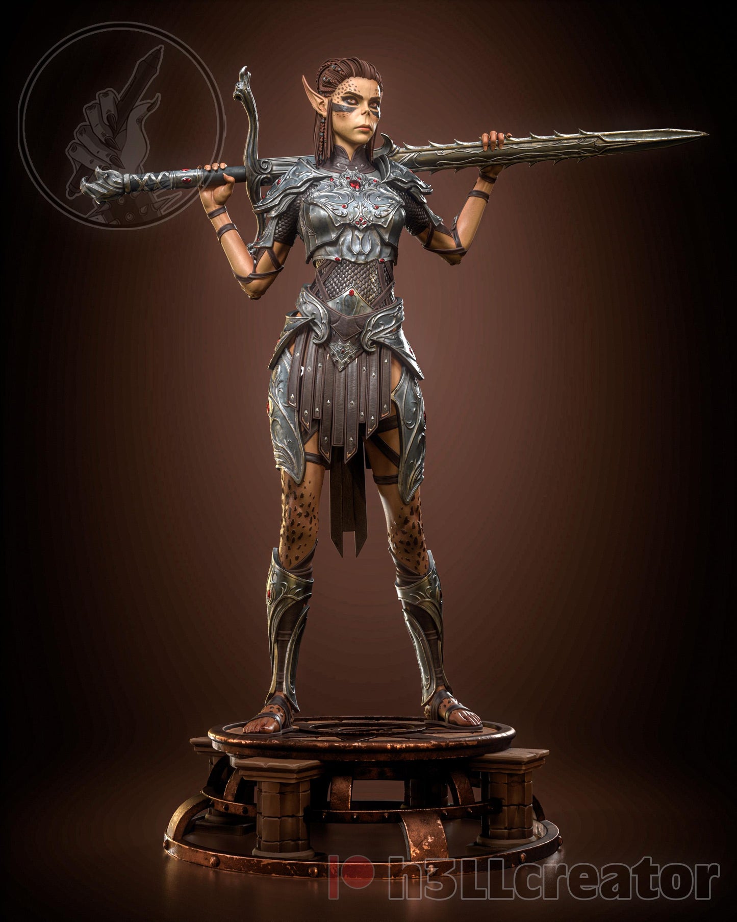 Baldur's Gate 3 Lae'zel Garage Kit | Fanmade Model by Bulkamancer/h3llCreator| Lae'zel of Crèche K'liir | 3D Printed