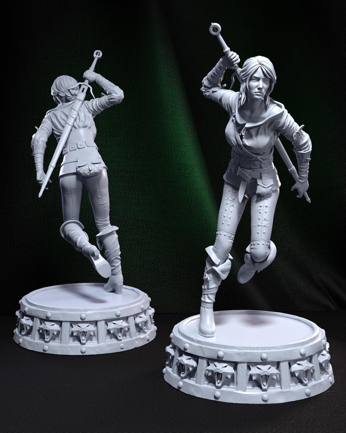 Witcher Ciri Garage Kit | Fanmade Model by Bulkamancer & h3ll Creator| The Lady of The Lake | 3D Printed