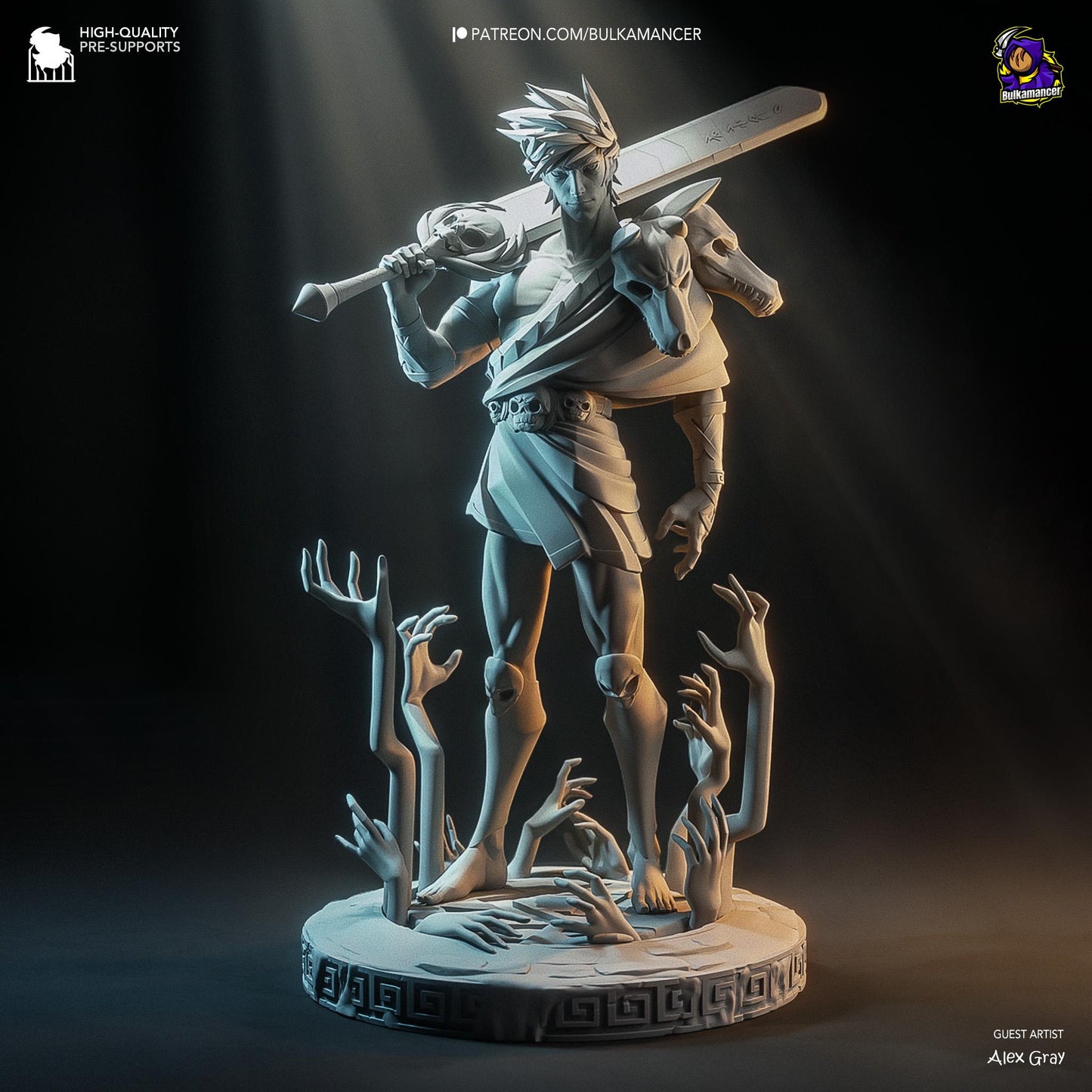 Hades Zagreus Garage Kit | Fanmade Model by h3llCreator & Bulkamancer | God of Blood | 3D Printed