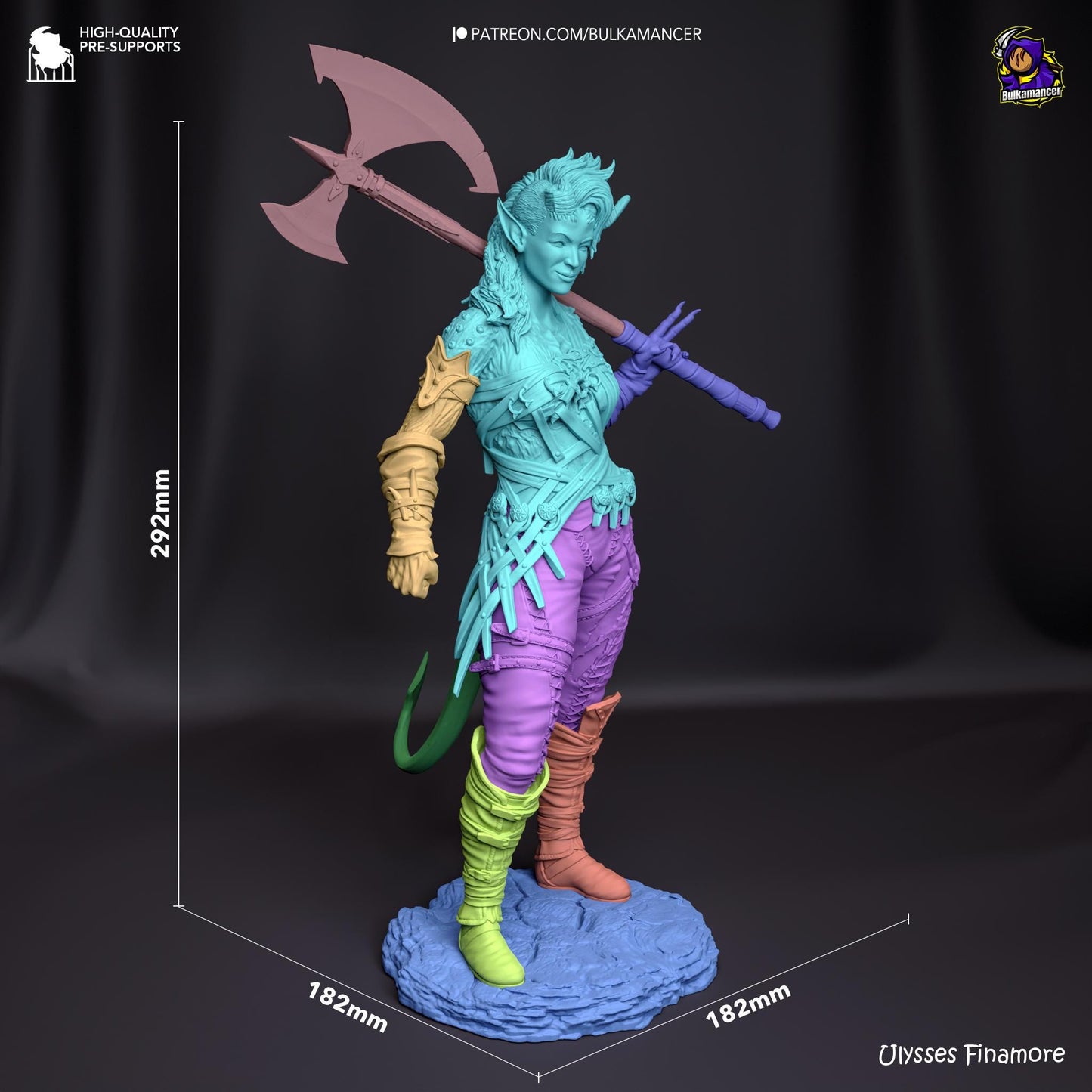 Baldurs Gate 3 Karlach Garage Kit | Fanmade Model by h3llCreator & Bulkamancer | Barbarian mommy | 3D Printed