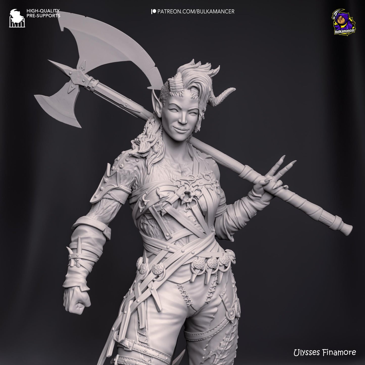 Baldurs Gate 3 Karlach Garage Kit | Fanmade Model by h3llCreator & Bulkamancer | Barbarian mommy | 3D Printed