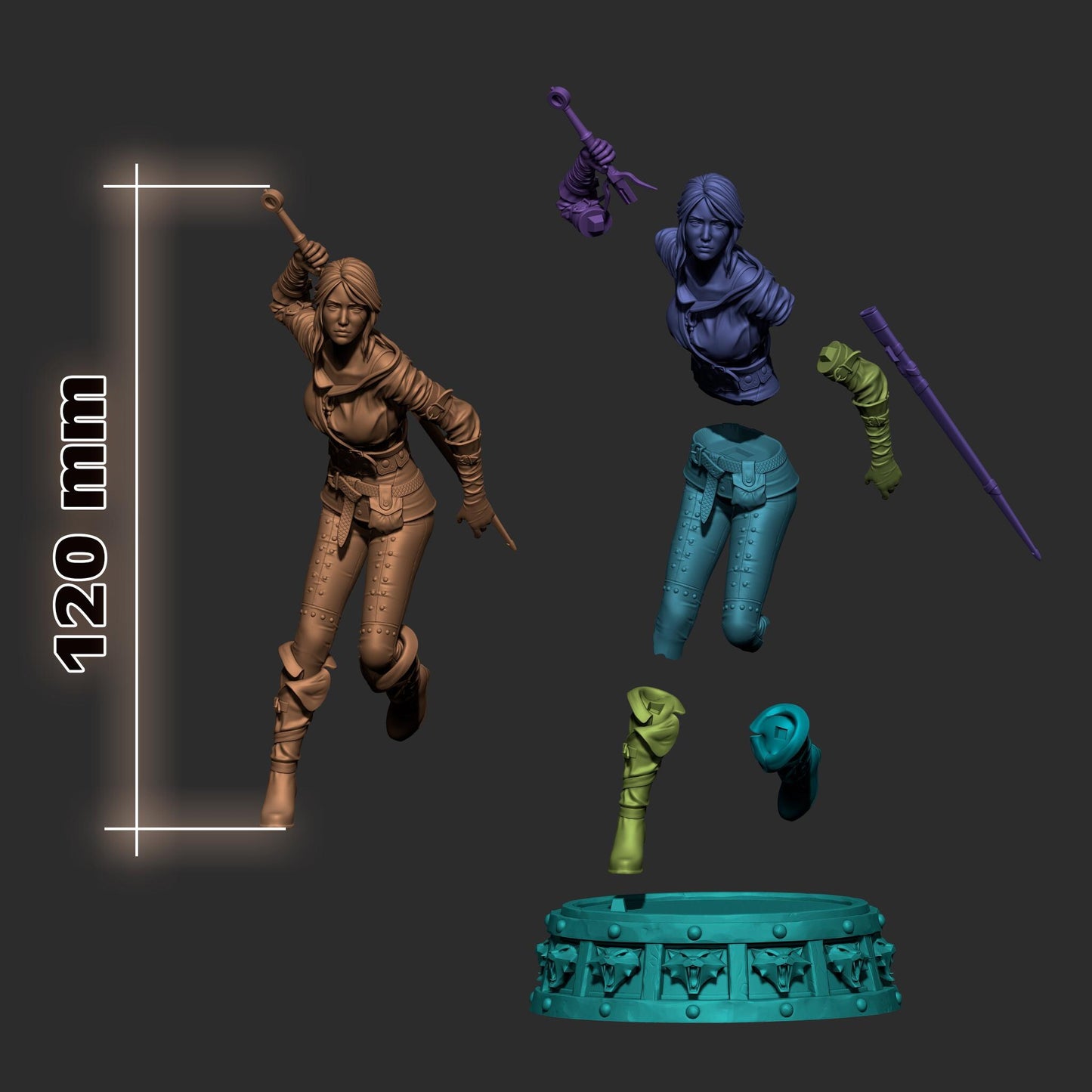 Witcher Ciri Garage Kit | Fanmade Model by Bulkamancer & h3ll Creator| The Lady of The Lake | 3D Printed