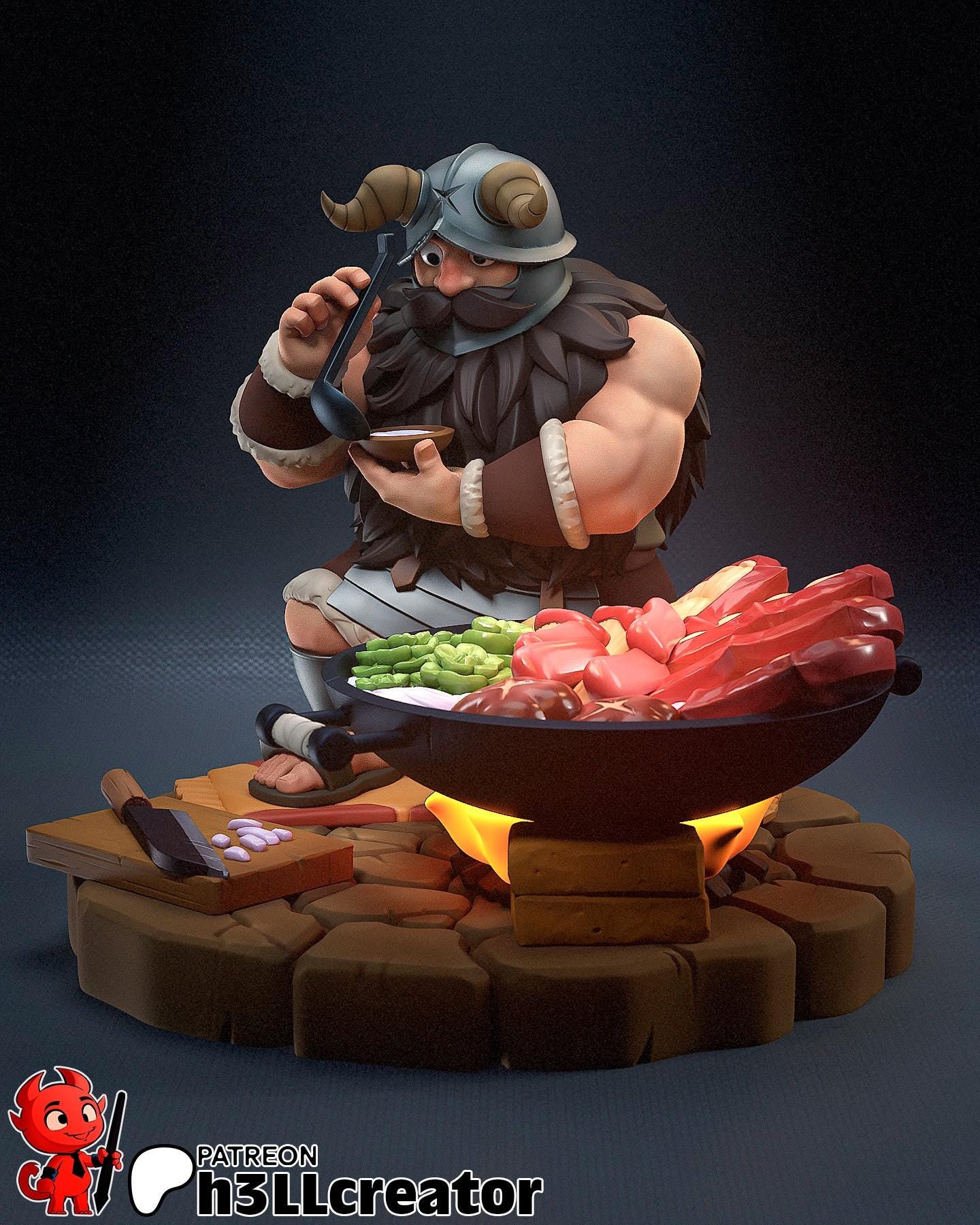 Delicious in Dungeon Senshi Garage Kit | Fanmade Model by h3llcreator| Dungeon Chef | 3D Printed
