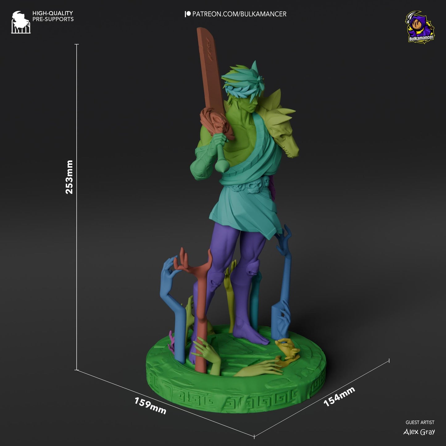 Hades Zagreus Garage Kit | Fanmade Model by h3llCreator & Bulkamancer | God of Blood | 3D Printed