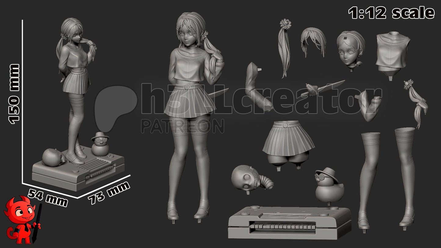 MiiSide Mita Garage Kit | Fanmade Model by h3llCreator | Virtual Girlfriend | 3D Printed