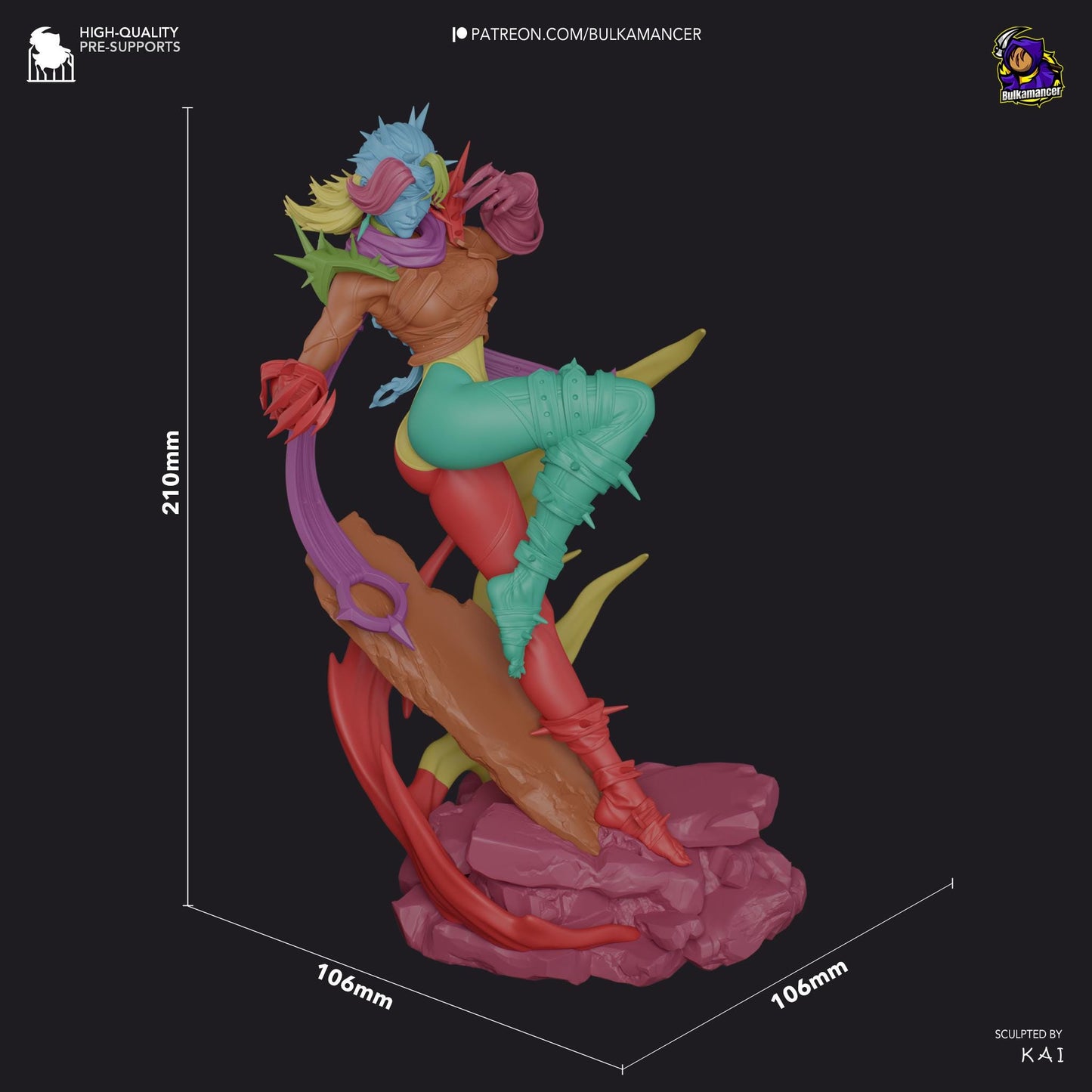 Malice Woman Garage Kit | Fanmade Model by Bulkamancer| Rivals | 3D Printed