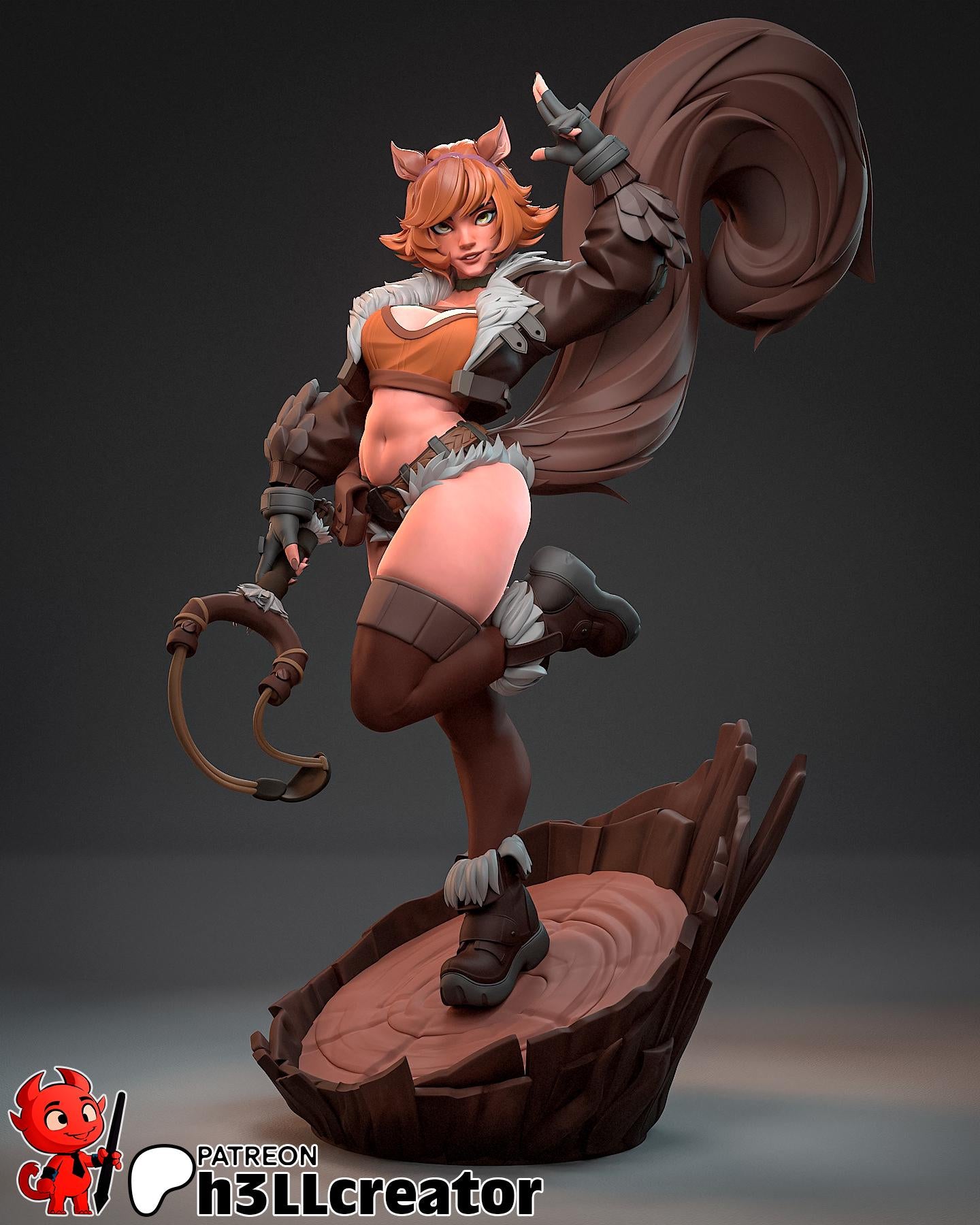 Squirrel Girl Garage Kit | Fanmade Model by h3llCreator | Rivals | 3D Printed