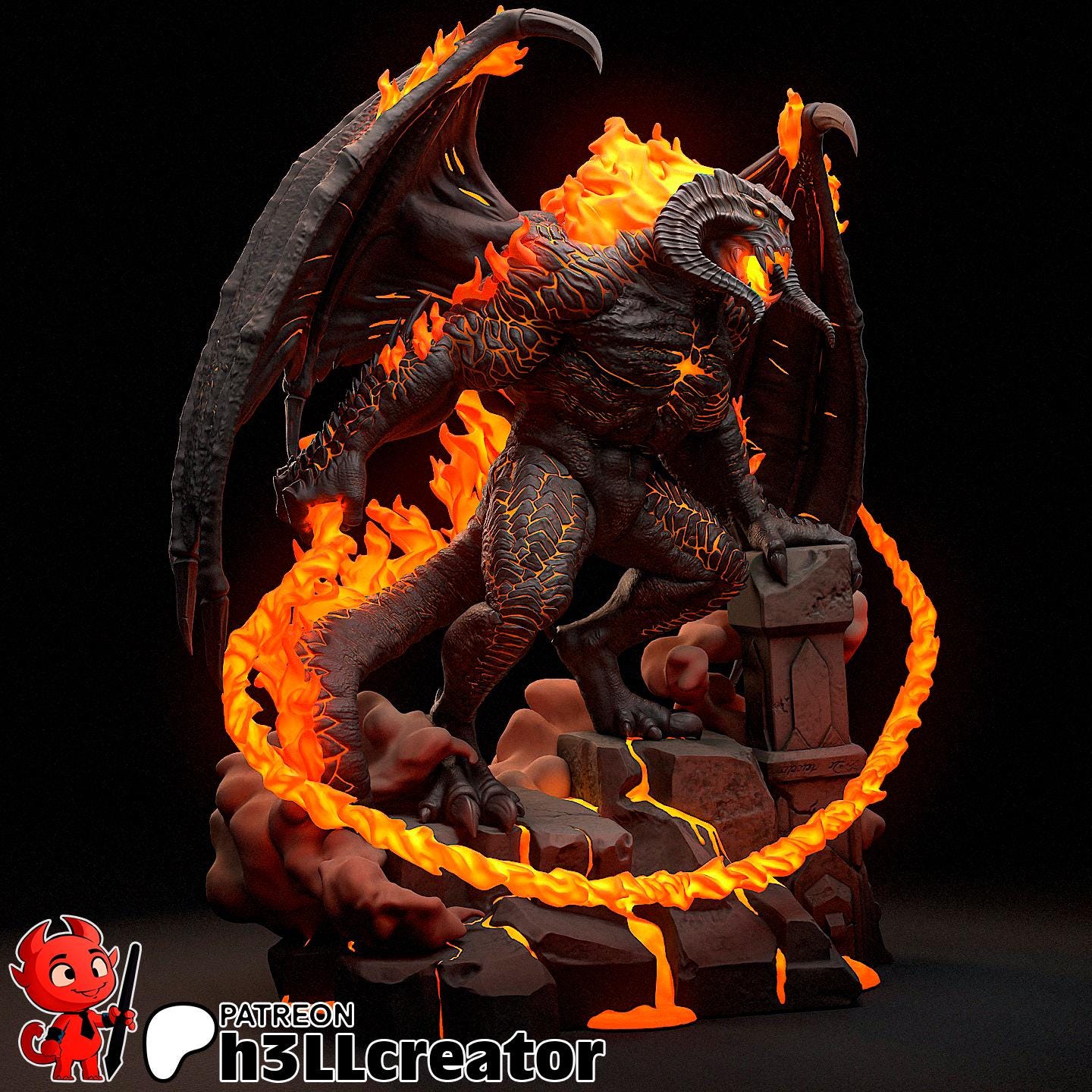 Balrog Garage Kit | Fanmade Model | Lord of the Rings | 3D Printed