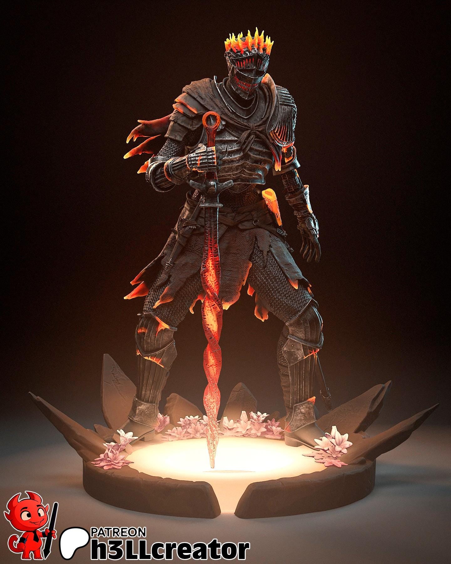 Cinder Knight Garage Kit | Fanmade Model | One very hard game | 3D Printed