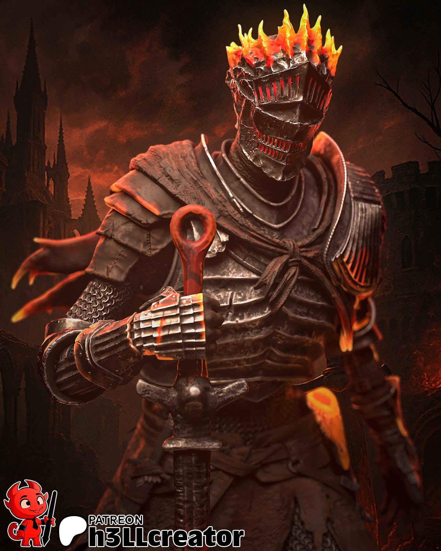 Cinder Knight Garage Kit | Fanmade Model | One very hard game | 3D Printed