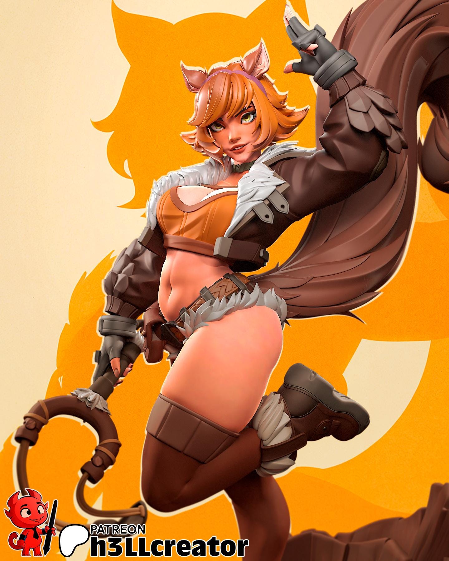 Squirrel Girl Garage Kit | Fanmade Model by h3llCreator | Rivals | 3D Printed