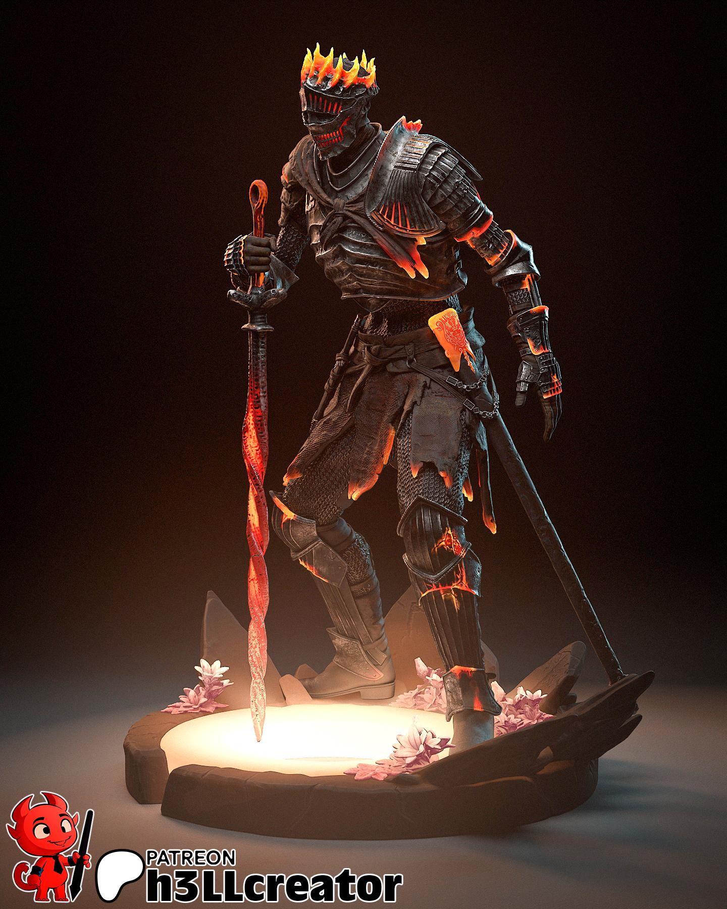 Cinder Knight Garage Kit | Fanmade Model | One very hard game | 3D Printed