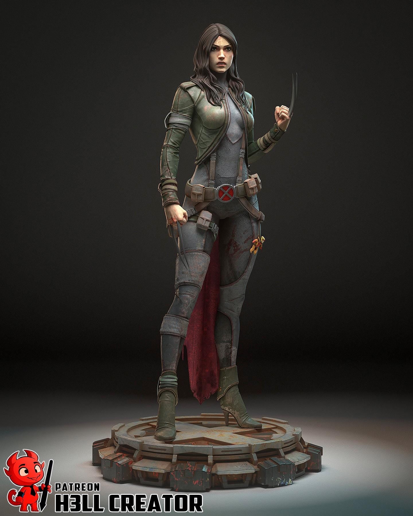 X-23 Garage Kit | Fanmade Model by h3llCreator | Logan Jr | 3D Printed