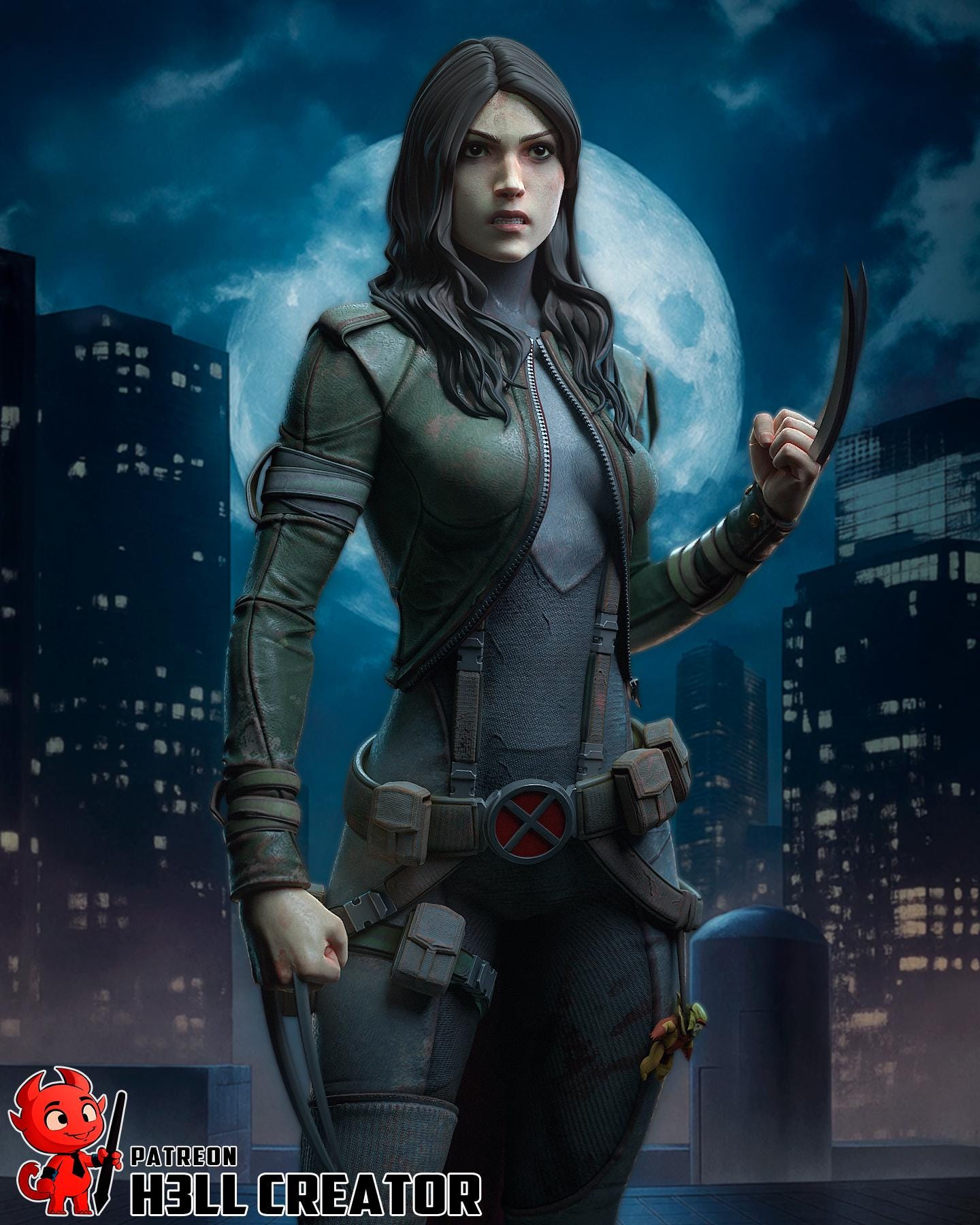 X-23 Garage Kit | Fanmade Model by h3llCreator | Logan Jr | 3D Printed