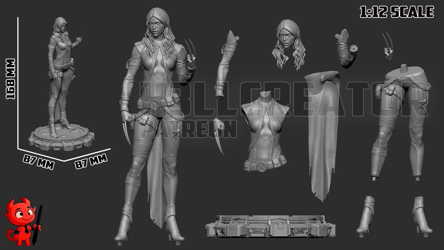 X-23 Garage Kit | Fanmade Model by h3llCreator | Logan Jr | 3D Printed