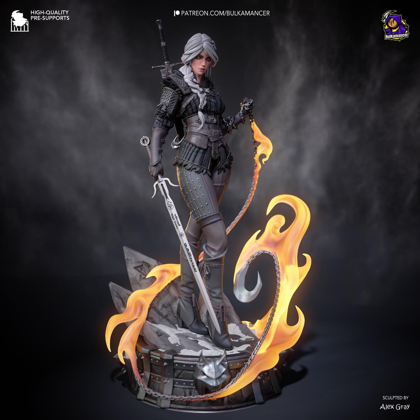 Ciri Garage Kit | Fanmade Model by Bulkamancer| The new Witcher | 3D Printed