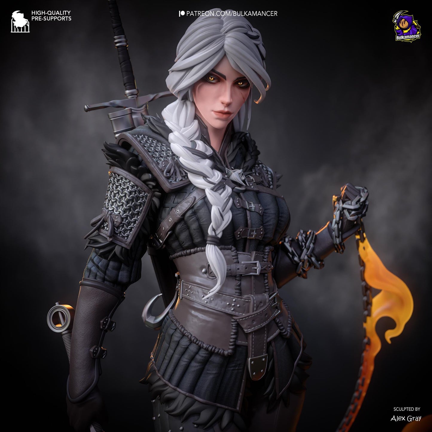 Ciri Garage Kit | Fanmade Model by Bulkamancer| The new Witcher | 3D Printed