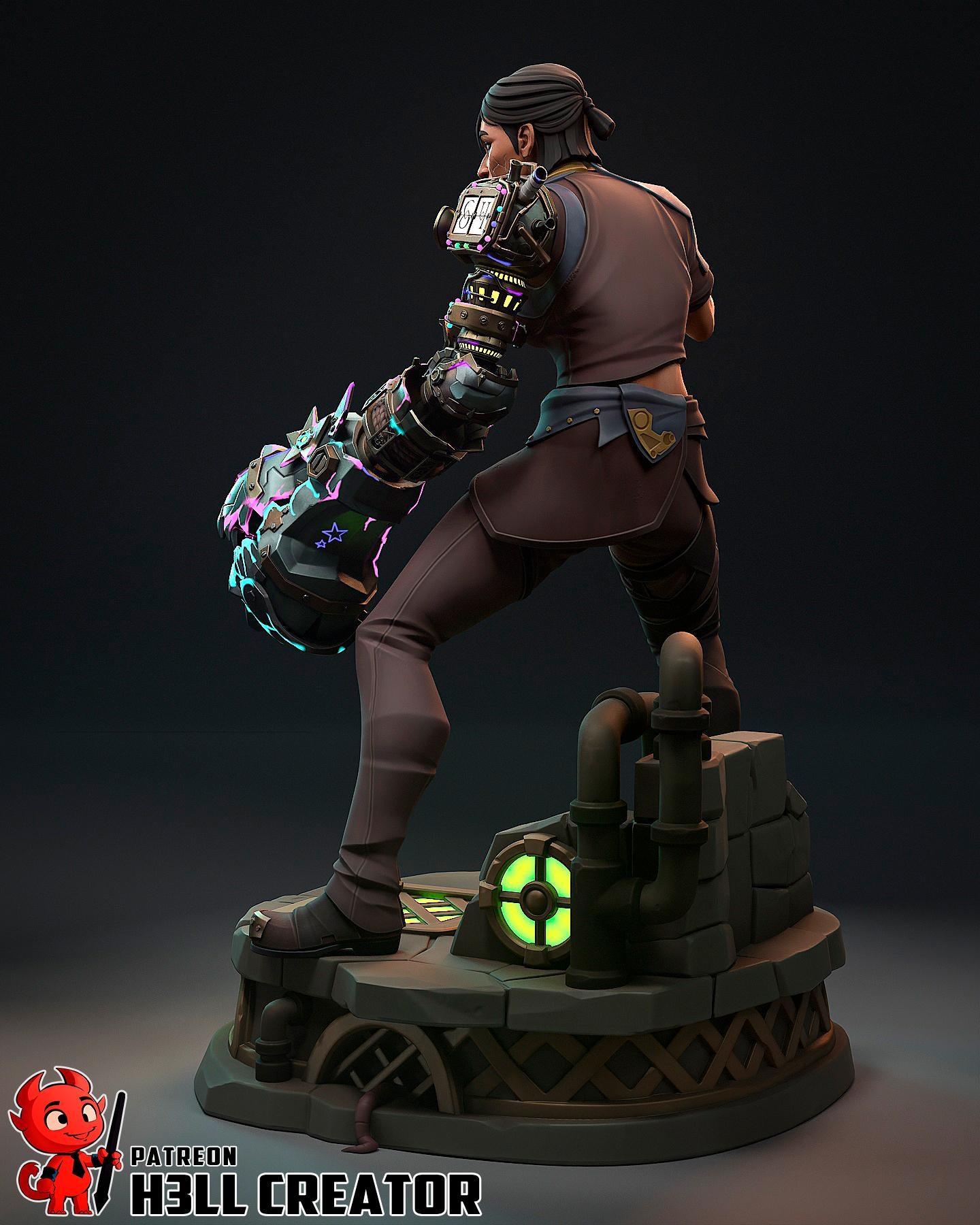 Sevika Garage Kit | Fanmade Model by h3llCreator | Defender of Zaun | 3D Printed