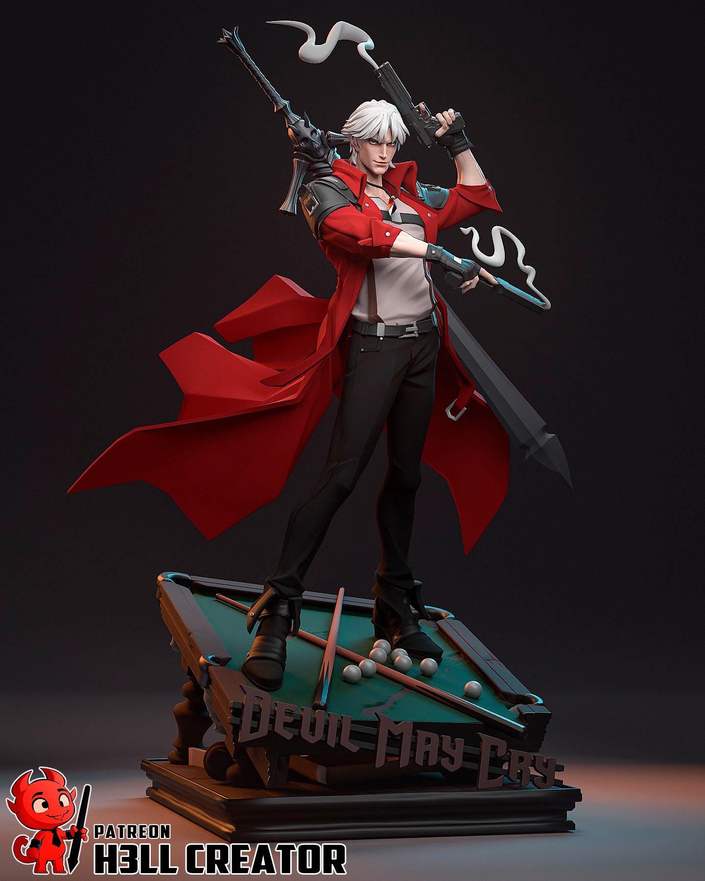 Dante Garage Kit | Fanmade Model by h3ll creator | Devil May Eat Pizza | 3D Printed