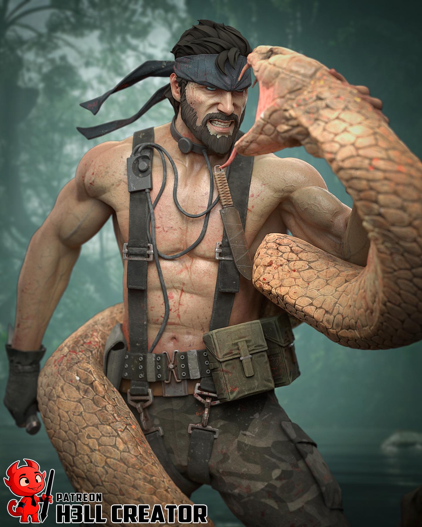 naked snake metal gear Naked Snake from Metal Gear Solid by h3ll creator