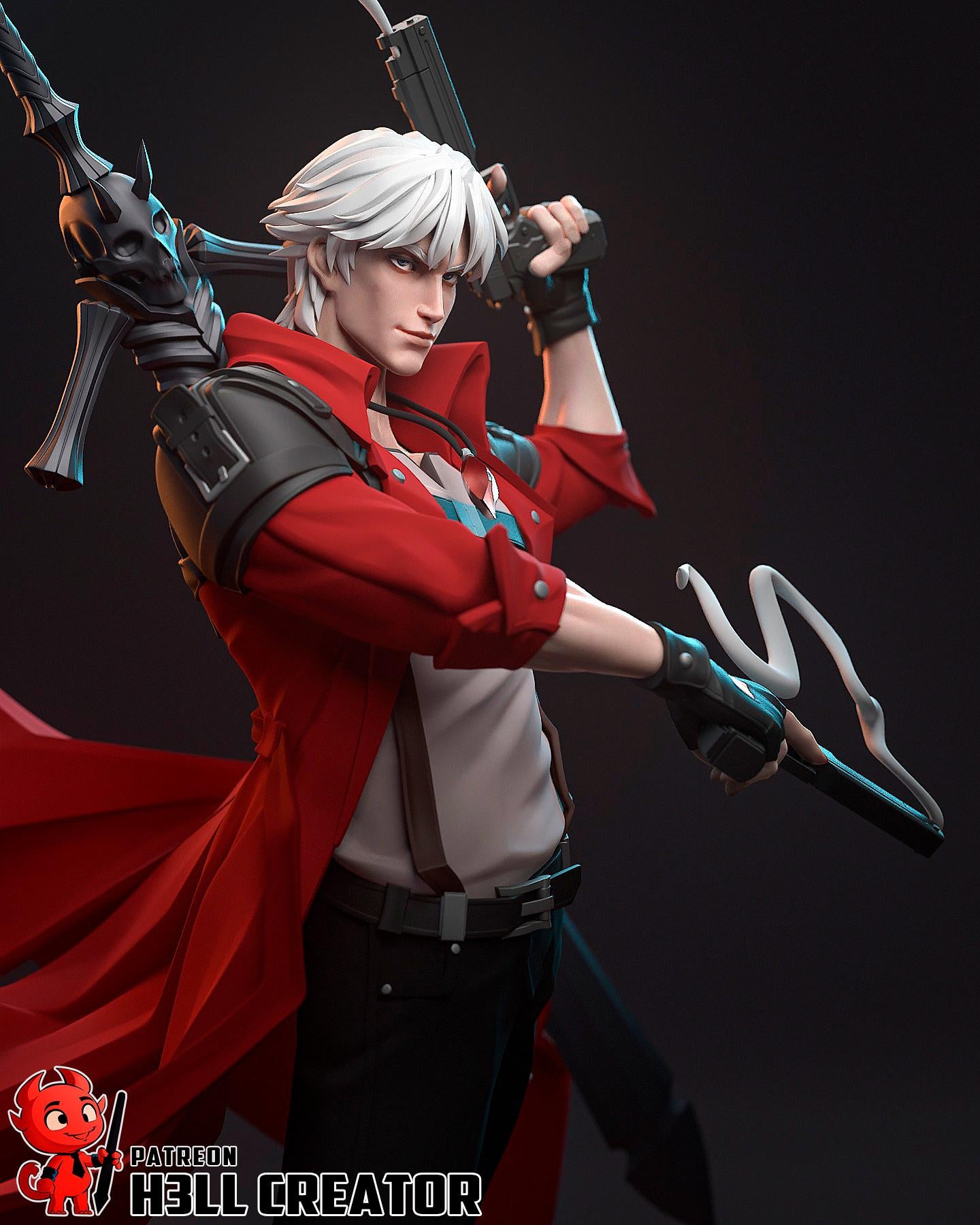 Dante Garage Kit | Fanmade Model by h3ll creator | Devil May Eat Pizza | 3D Printed