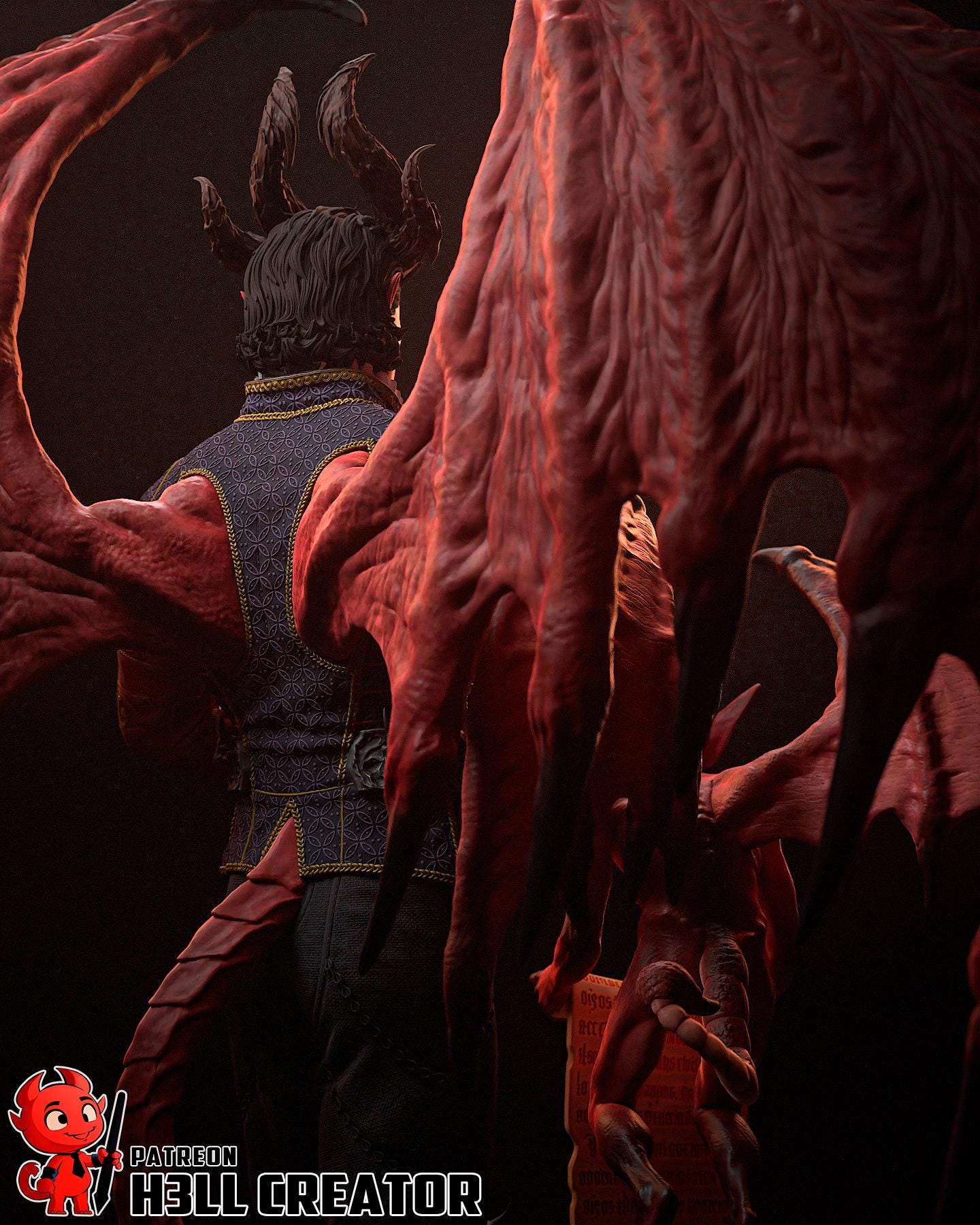 Baldur's Gate 3 Raphael Garage Kit | Fanmade Model by h3ll creator | The devil landlord | 3D Printed