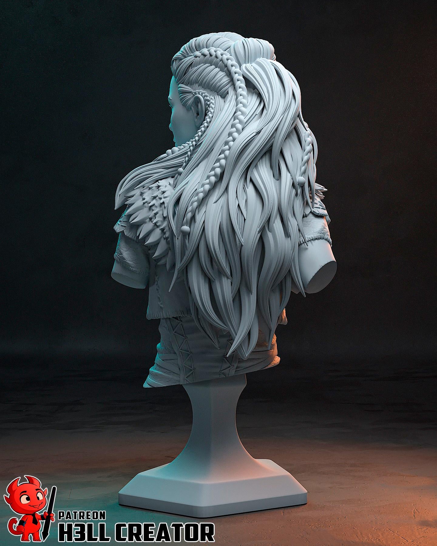 Aloy Garage Kit | Fanmade Model by h3llCreator | Retro futuristic huntress | 3D Printed