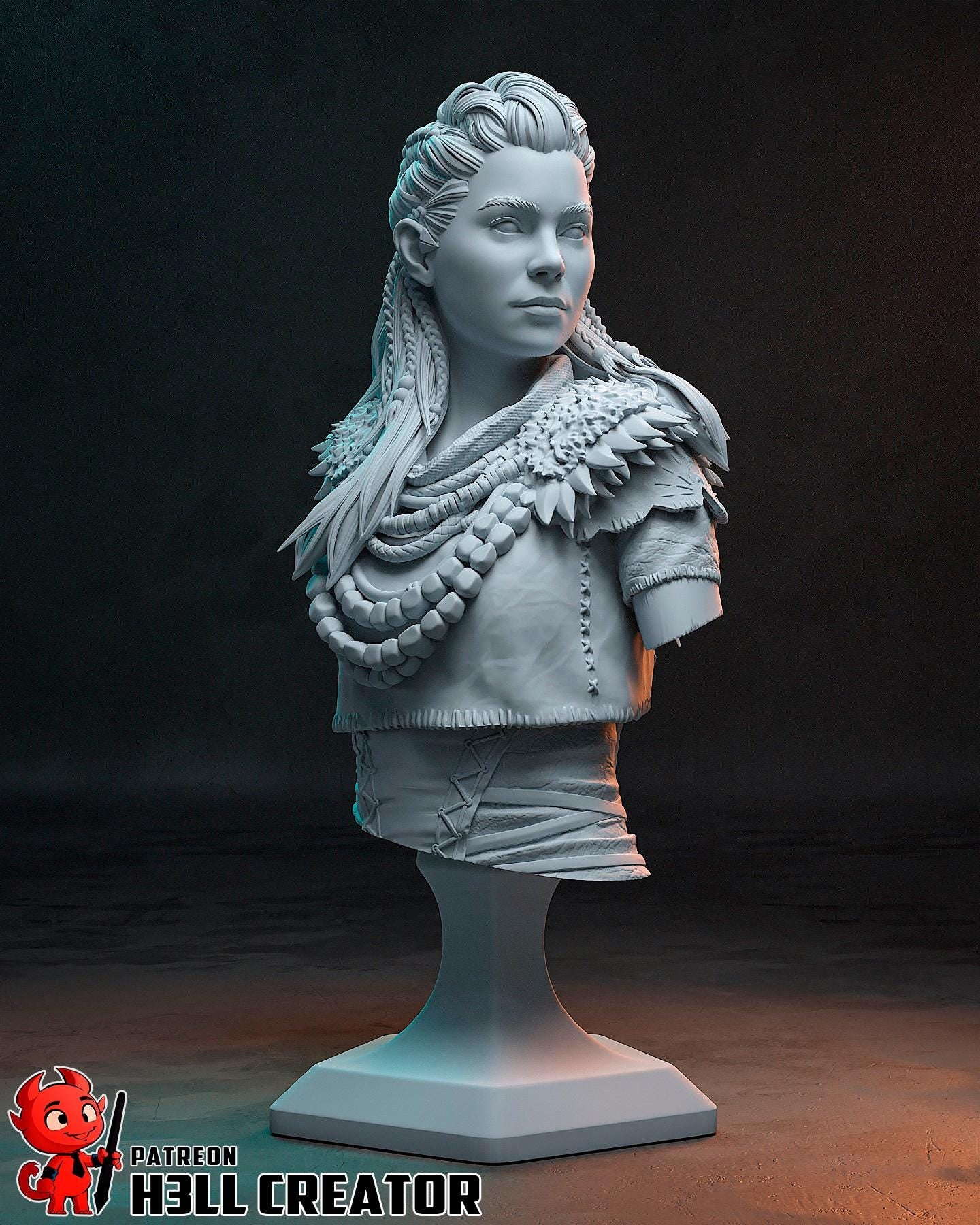 Aloy Garage Kit | Fanmade Model by h3llCreator | Retro futuristic huntress | 3D Printed