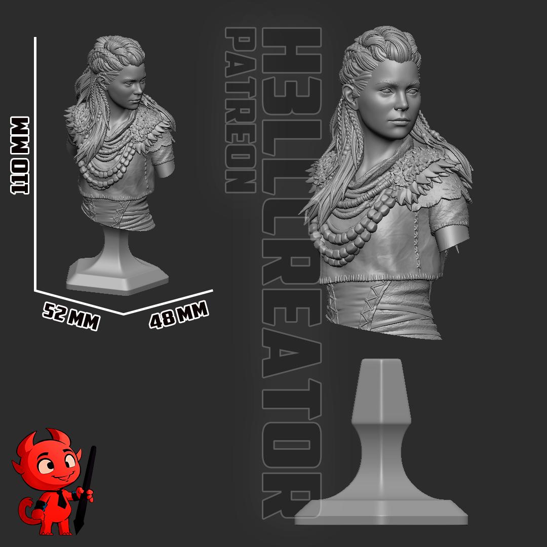 Aloy Garage Kit | Fanmade Model by h3llCreator | Retro futuristic huntress | 3D Printed