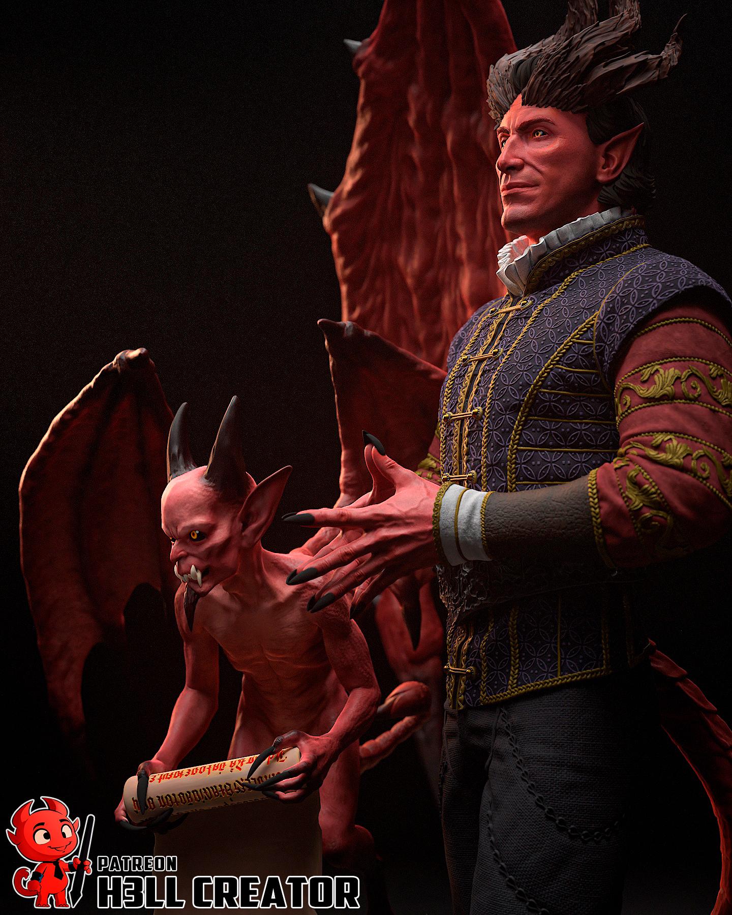 Baldur's Gate 3 Raphael Garage Kit | Fanmade Model by h3ll creator | The devil landlord | 3D Printed