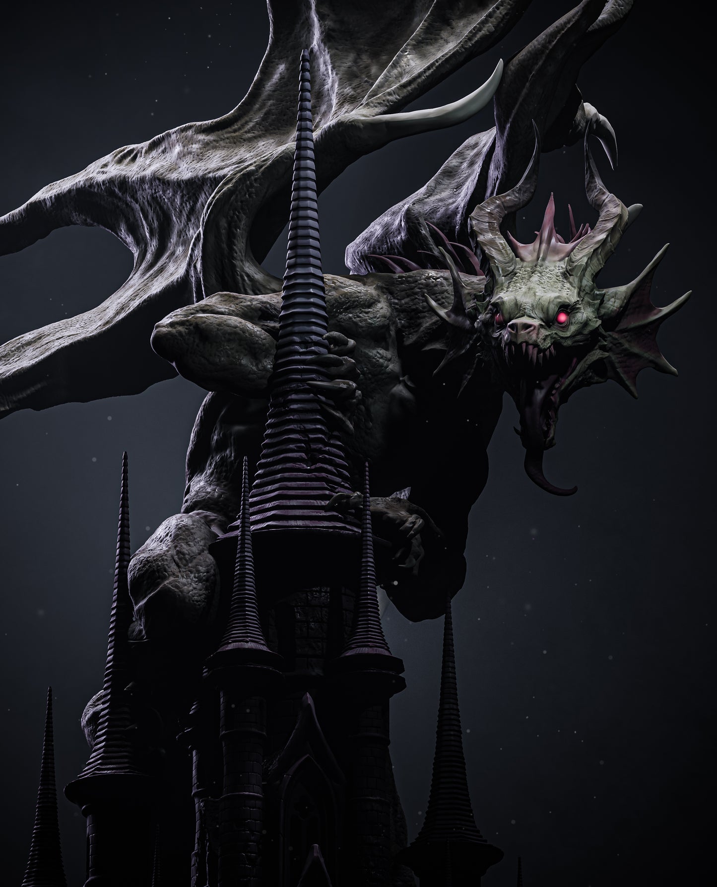 Mysterious Dragon by CA3D | High Quality Resin Print | Painted Commissions available! - Sephiknot