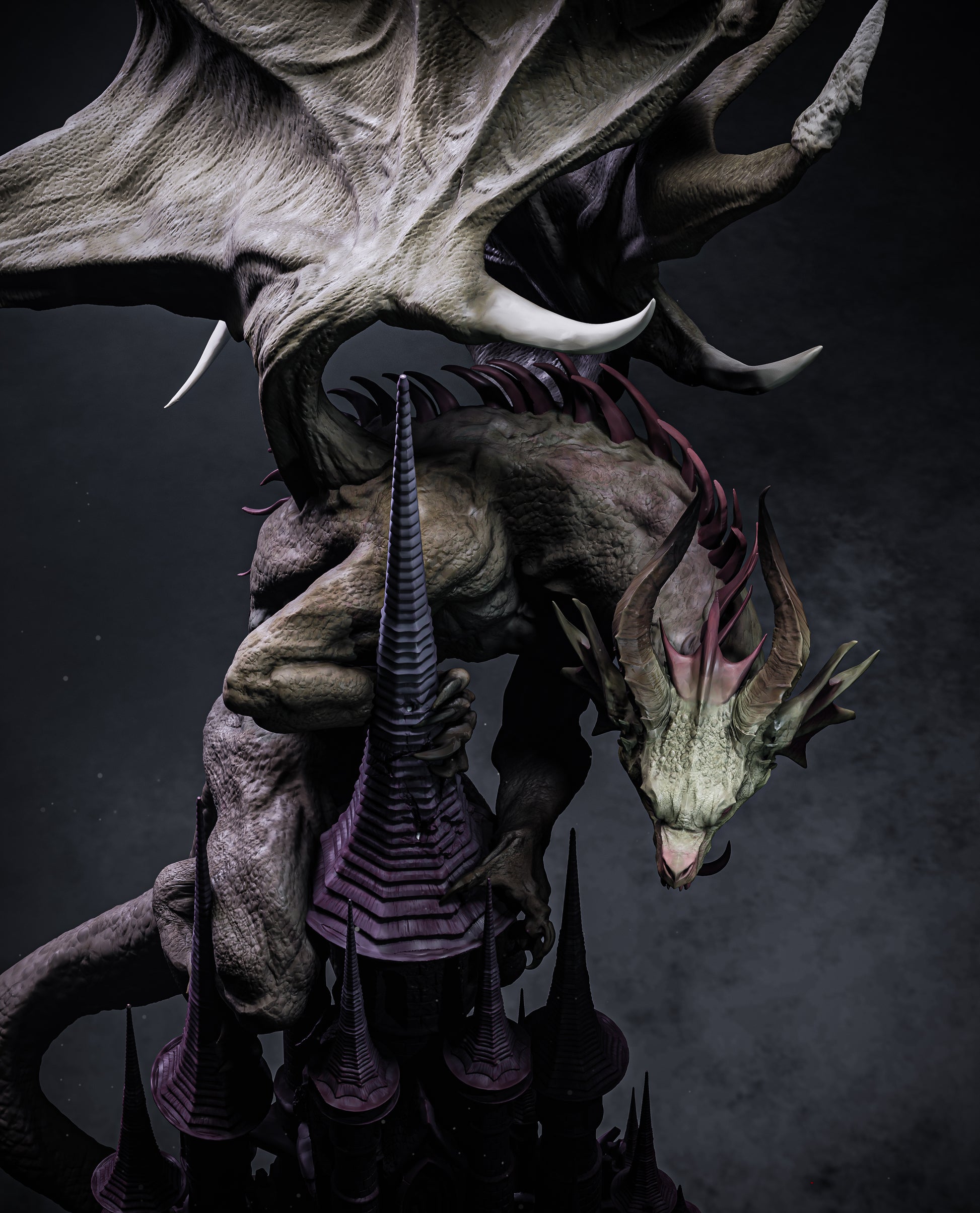 Mysterious Dragon by CA3D | High Quality Resin Print | Painted Commissions available! - Sephiknot