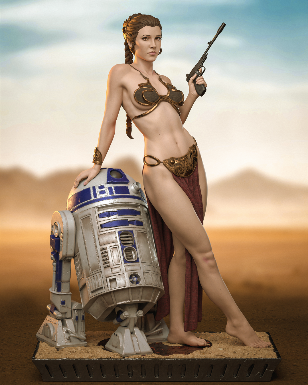 Leia from Star Wars by CA3D | High Quality Resin Print | Painted Commissions available! - Sephiknot