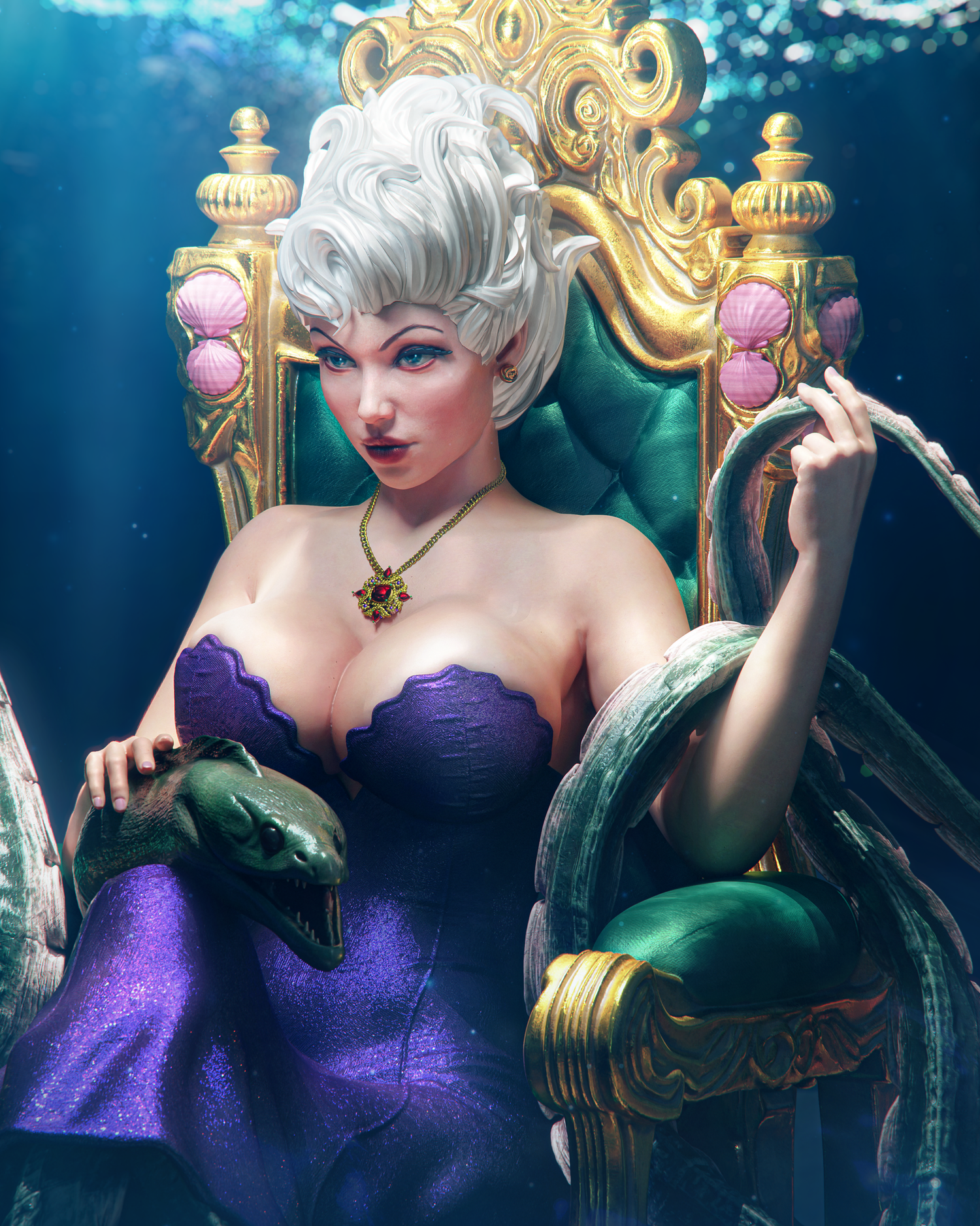 Ursula from Little Mermaid by CA3D | High Quality Resin Print | Painted Commissions available! - Sephiknot