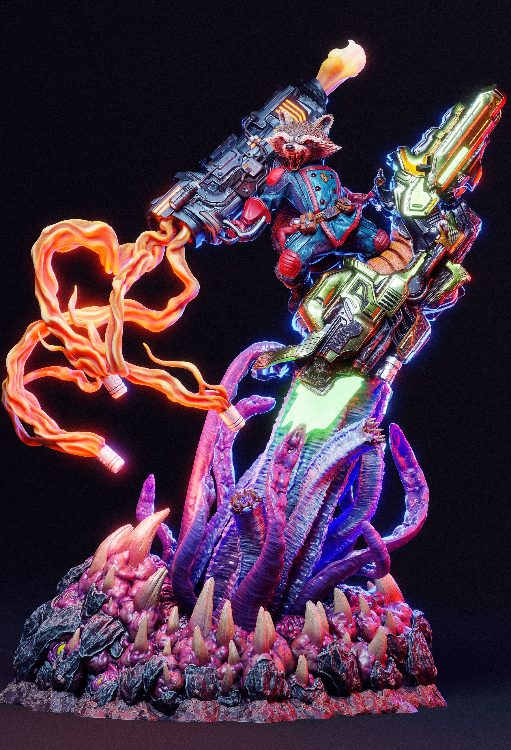 Rocket from Guardians of the Galaxy Fan-Made Model by CA3D - Sephiknot