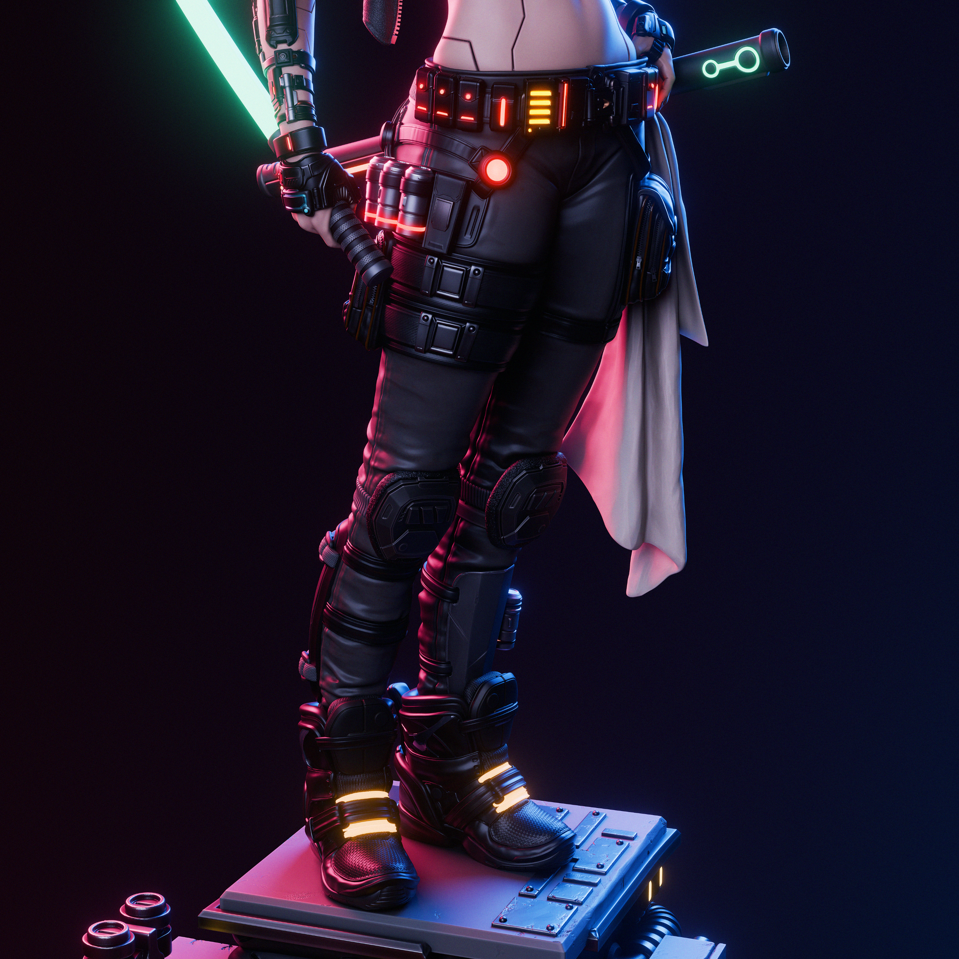 Cyberpunk Samurai by CA3D | High Quality Resin Print | Painted Commissions available! - Sephiknot