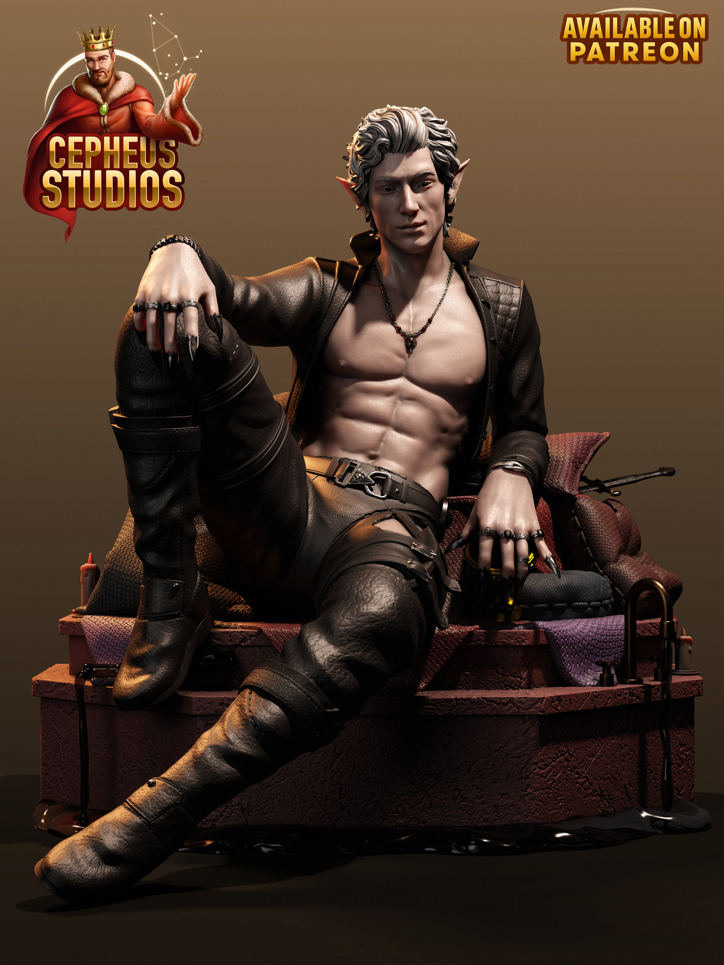 Astarion from Baldurs Gate by Cepheus | High Quality Resin Print | Painted Commissions available!