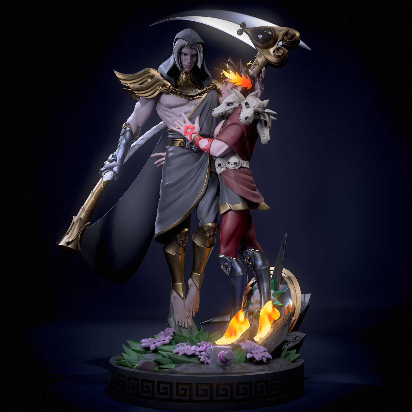 Thanatos and Zagreus from Hades Fan-Made Model by GrayKolori - LIMITED EDITION (Commission for Sara Mari))