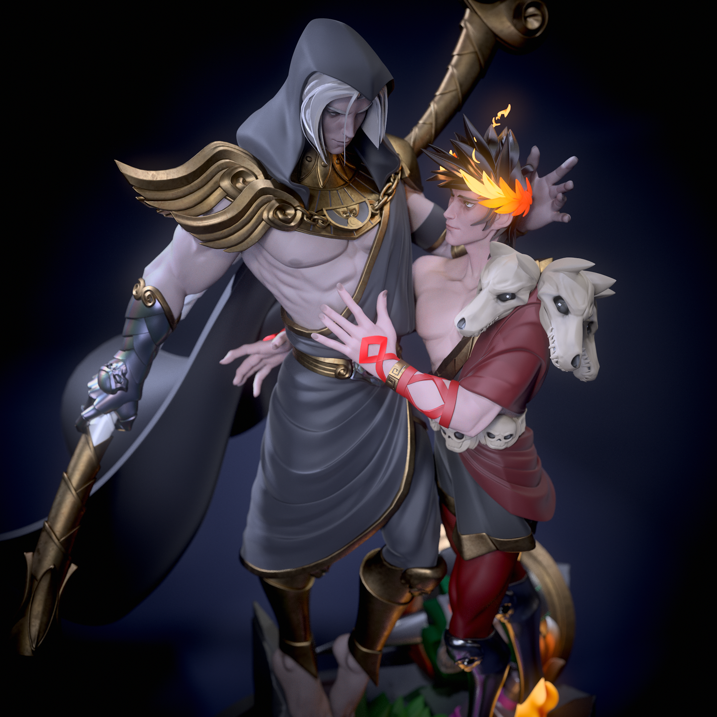 Thanatos and Zagreus from Hades Fan-Made Model by GrayKolori - LIMITED EDITION (Commission for Sara Mari))