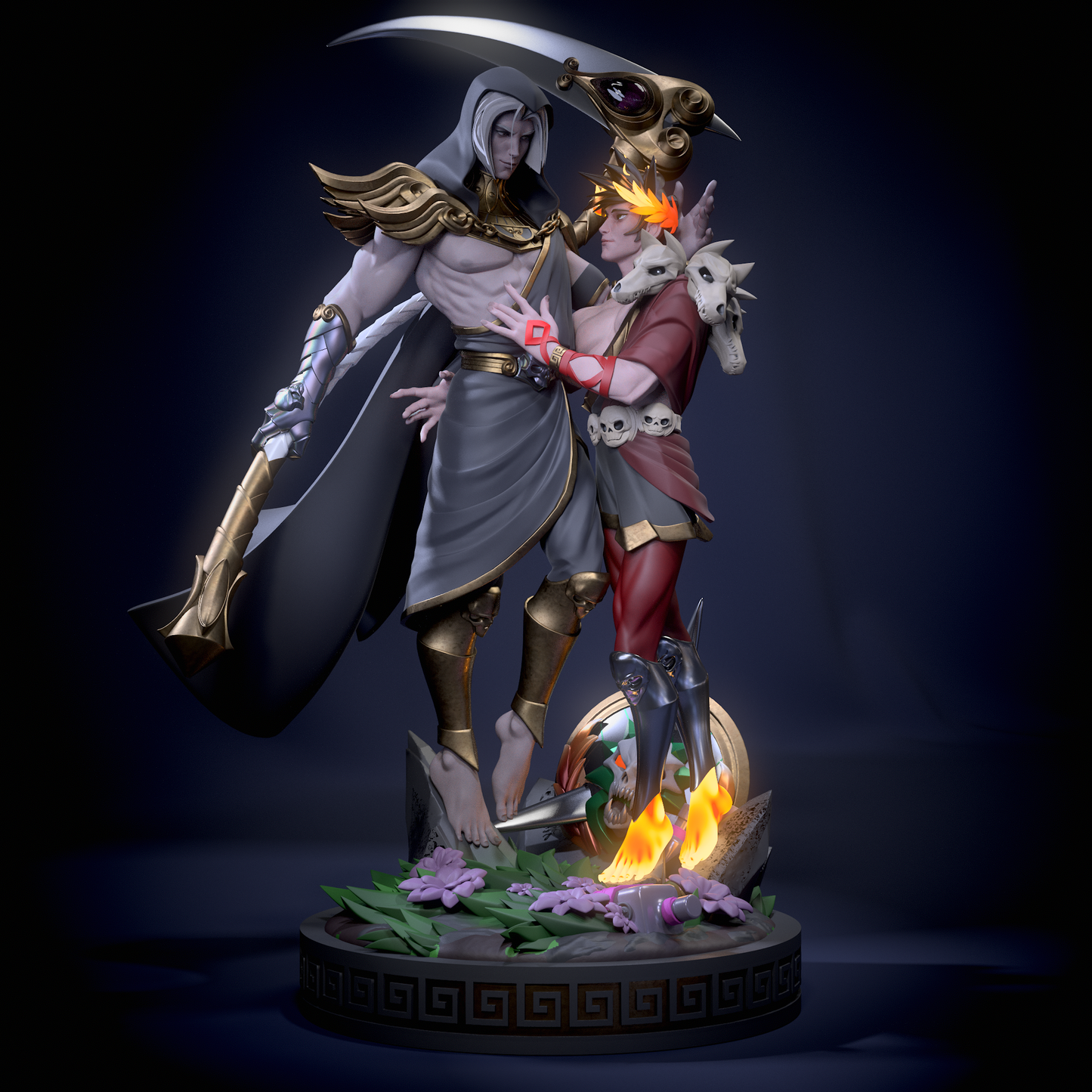 Thanatos and Zagreus from Hades Fan-Made Model by GrayKolori - LIMITED EDITION (Commission for Sara Mari))