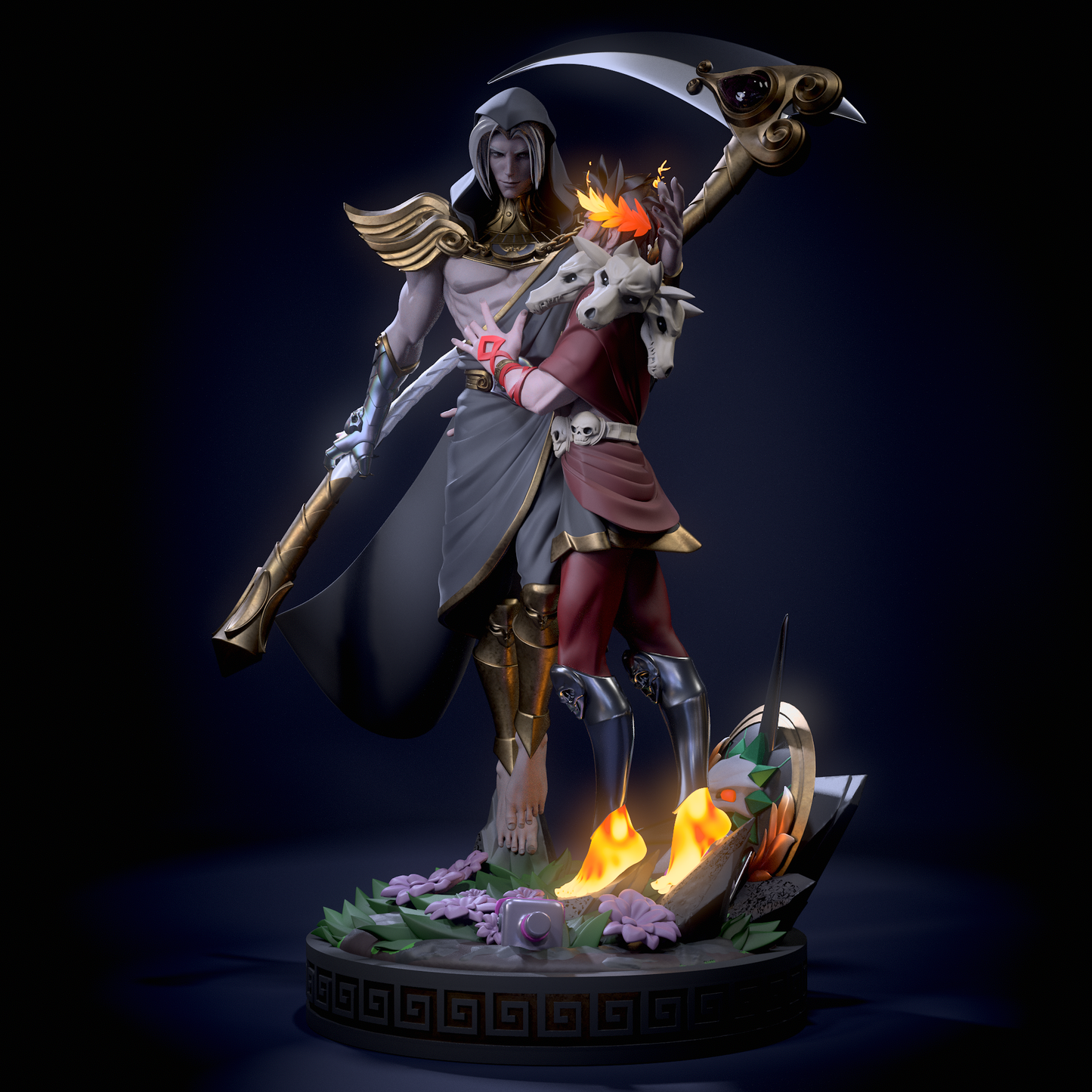 Thanatos and Zagreus from Hades Fan-Made Model by GrayKolori - LIMITED EDITION (Commission for Sara Mari))