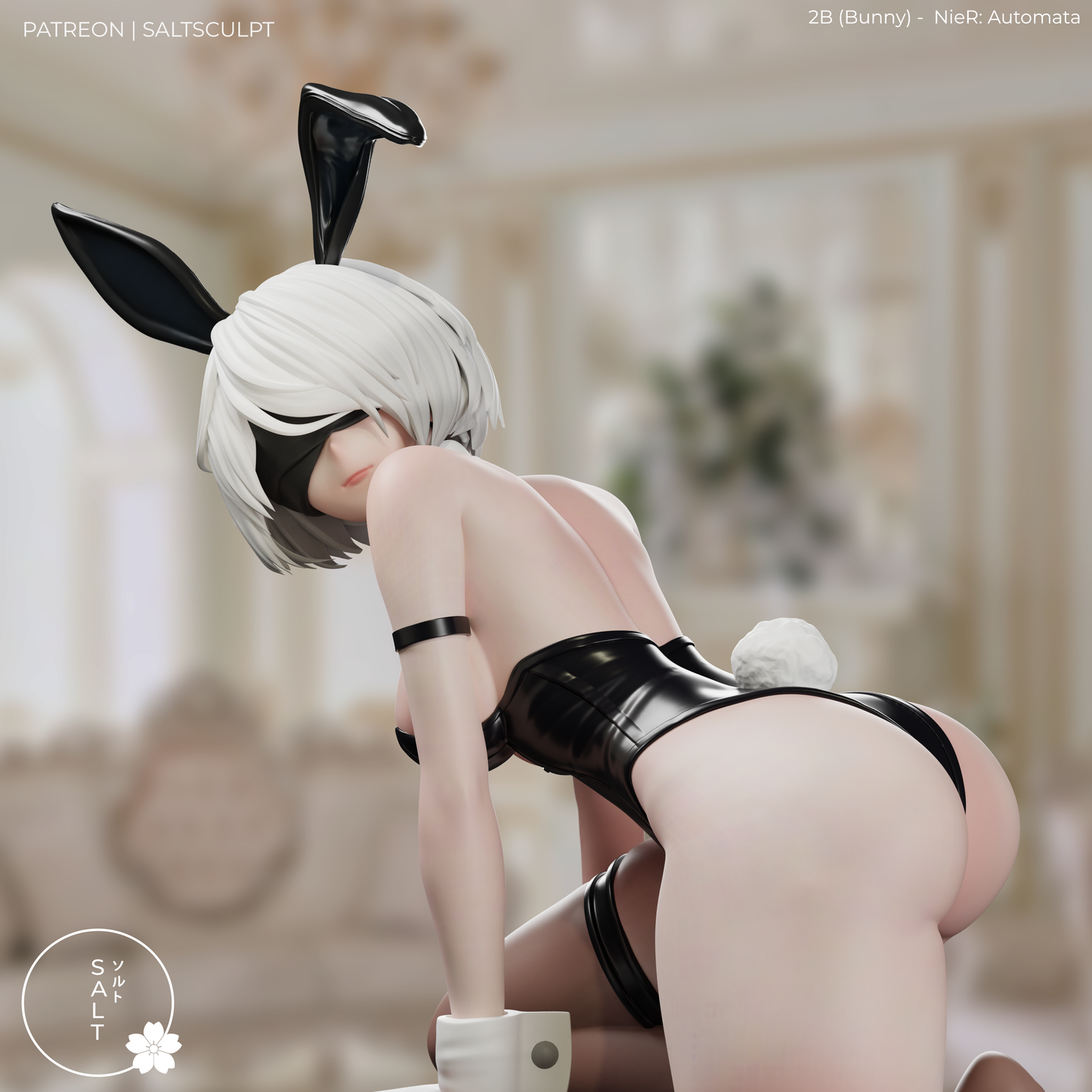 2B (Bunny suit) from Nier by SaltSculpts | High Quality Resin Print | Painted Commissions available!