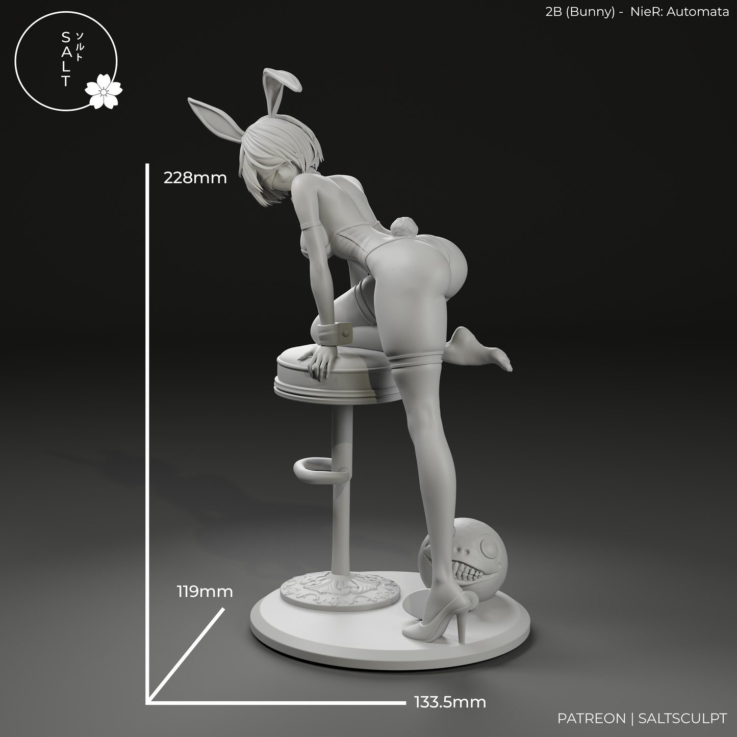 2B (Bunny suit) from Nier by SaltSculpts | High Quality Resin Print | Painted Commissions available!