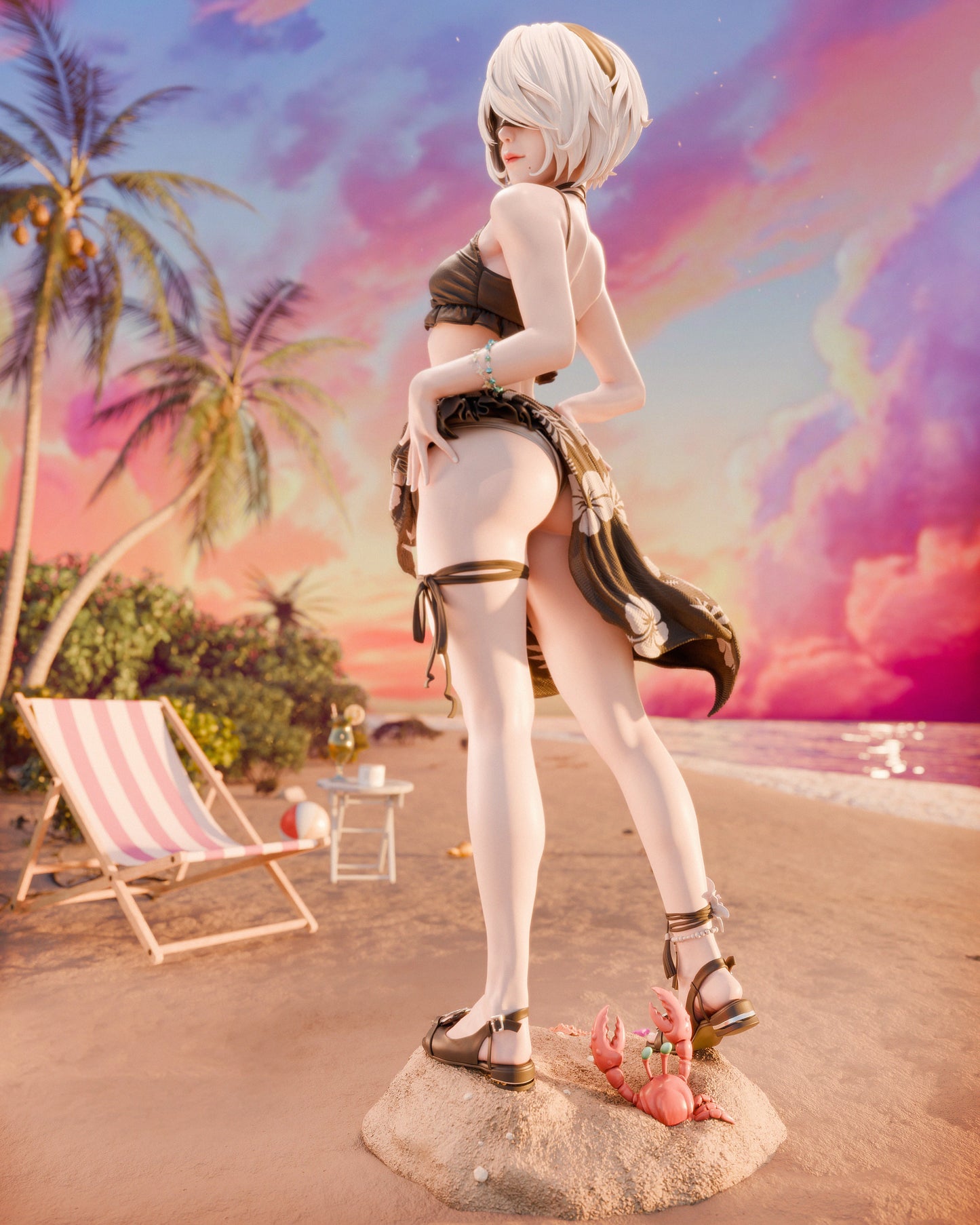 Beach 2B from Nier by CA3D | High Quality Resin Print | Painted Commissions available!
