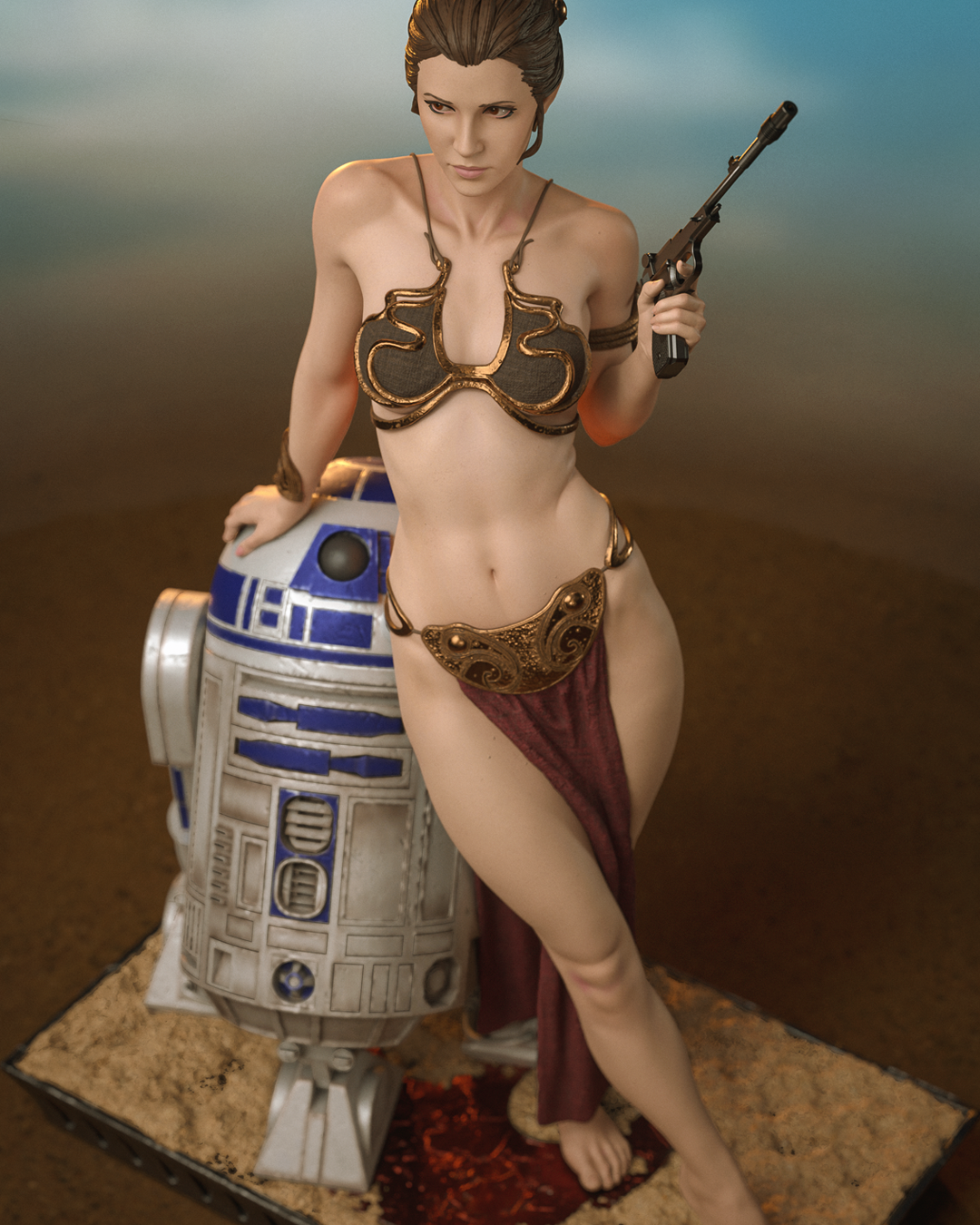 Leia from Star Wars by CA3D | High Quality Resin Print | Painted Commissions available! - Sephiknot